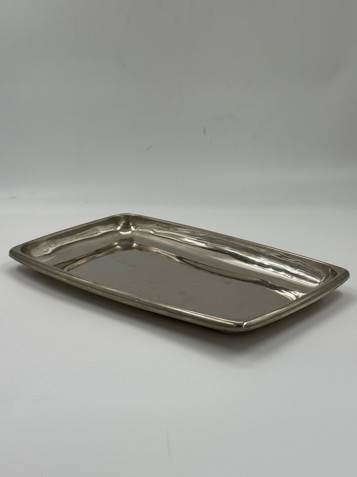 Vintage Silver-Plated Metal Tray