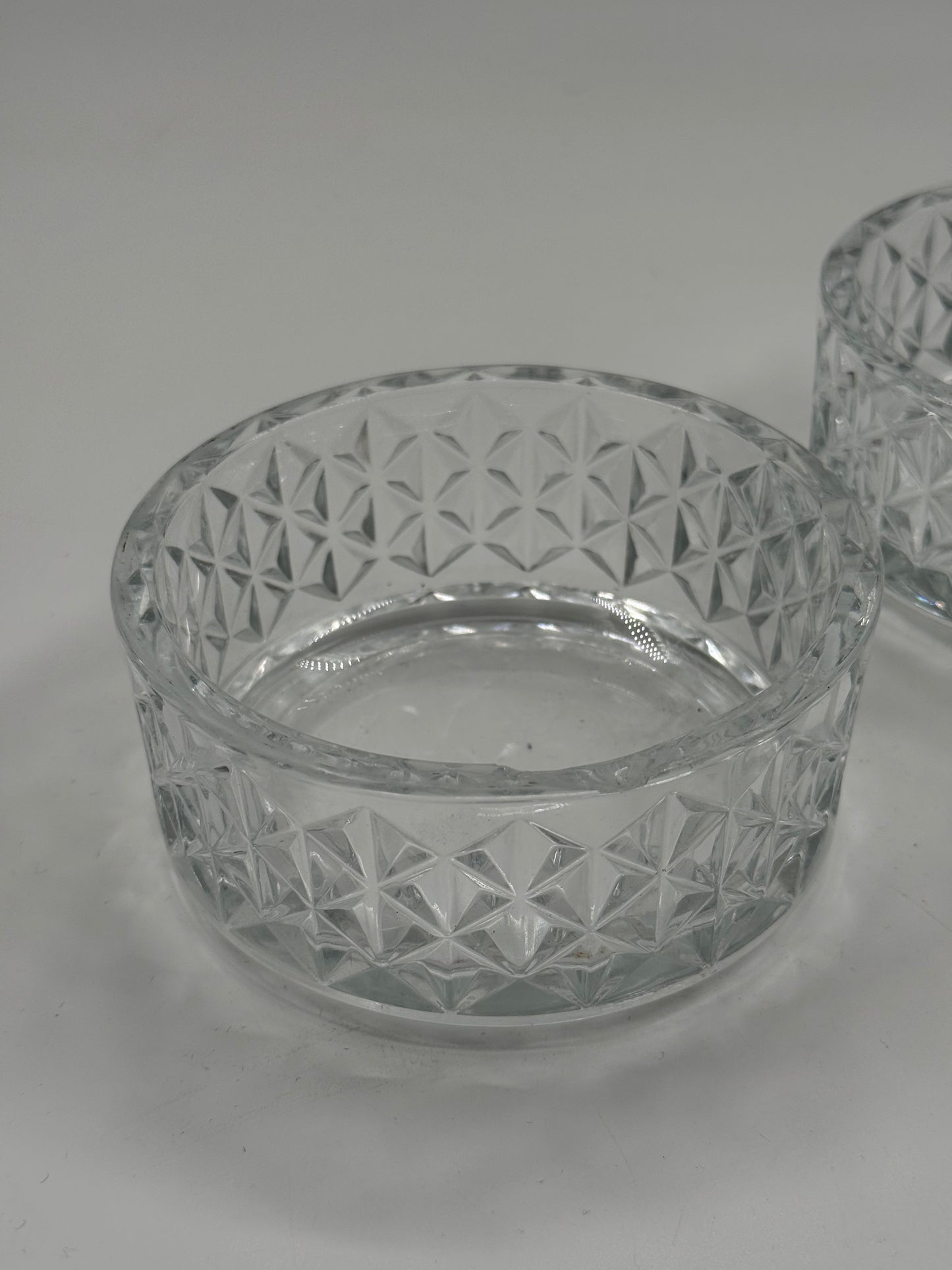 Vintage Cut Glass Catchall Set