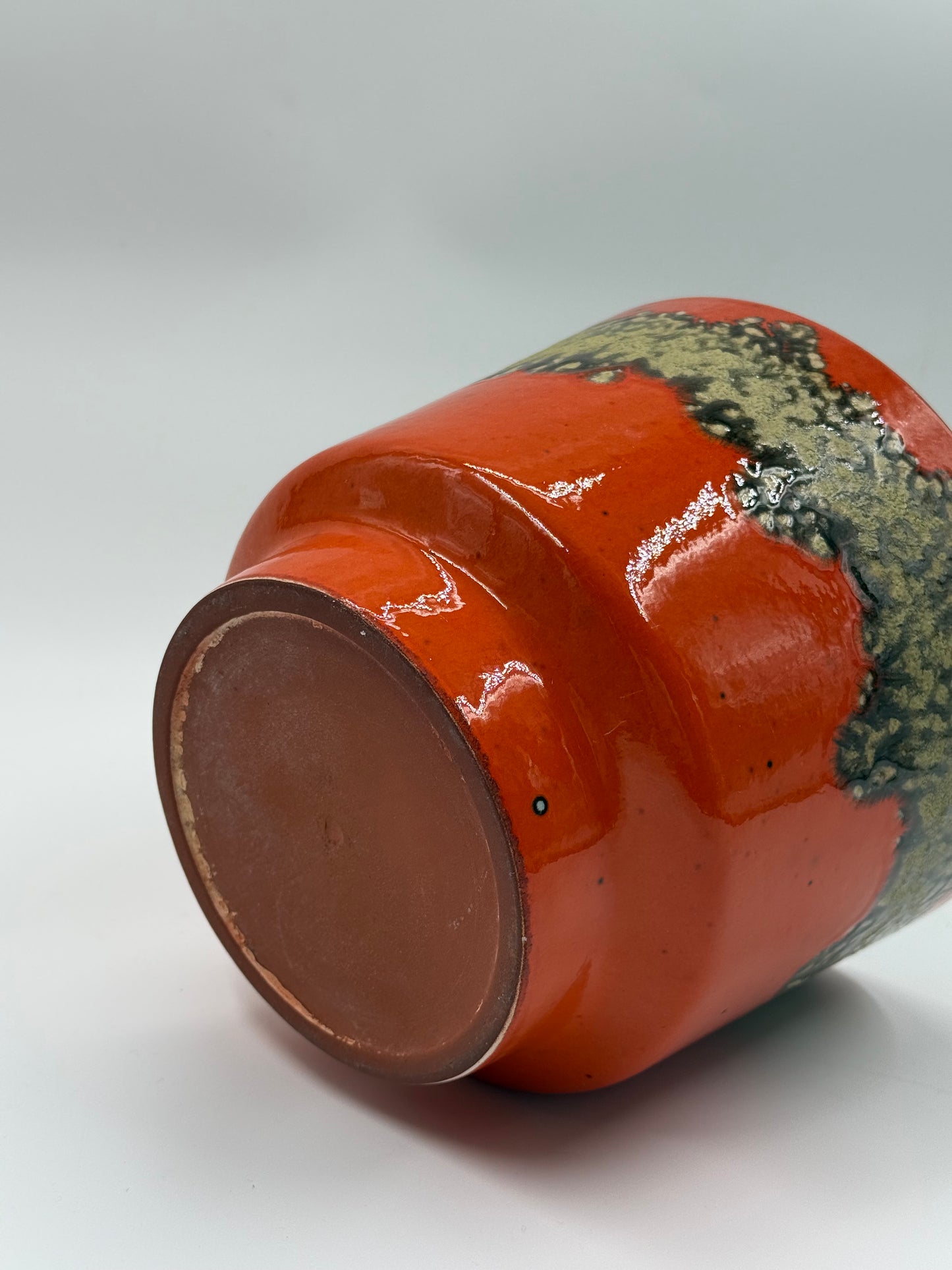 70s Lava Glaze Vase Burnt Orange