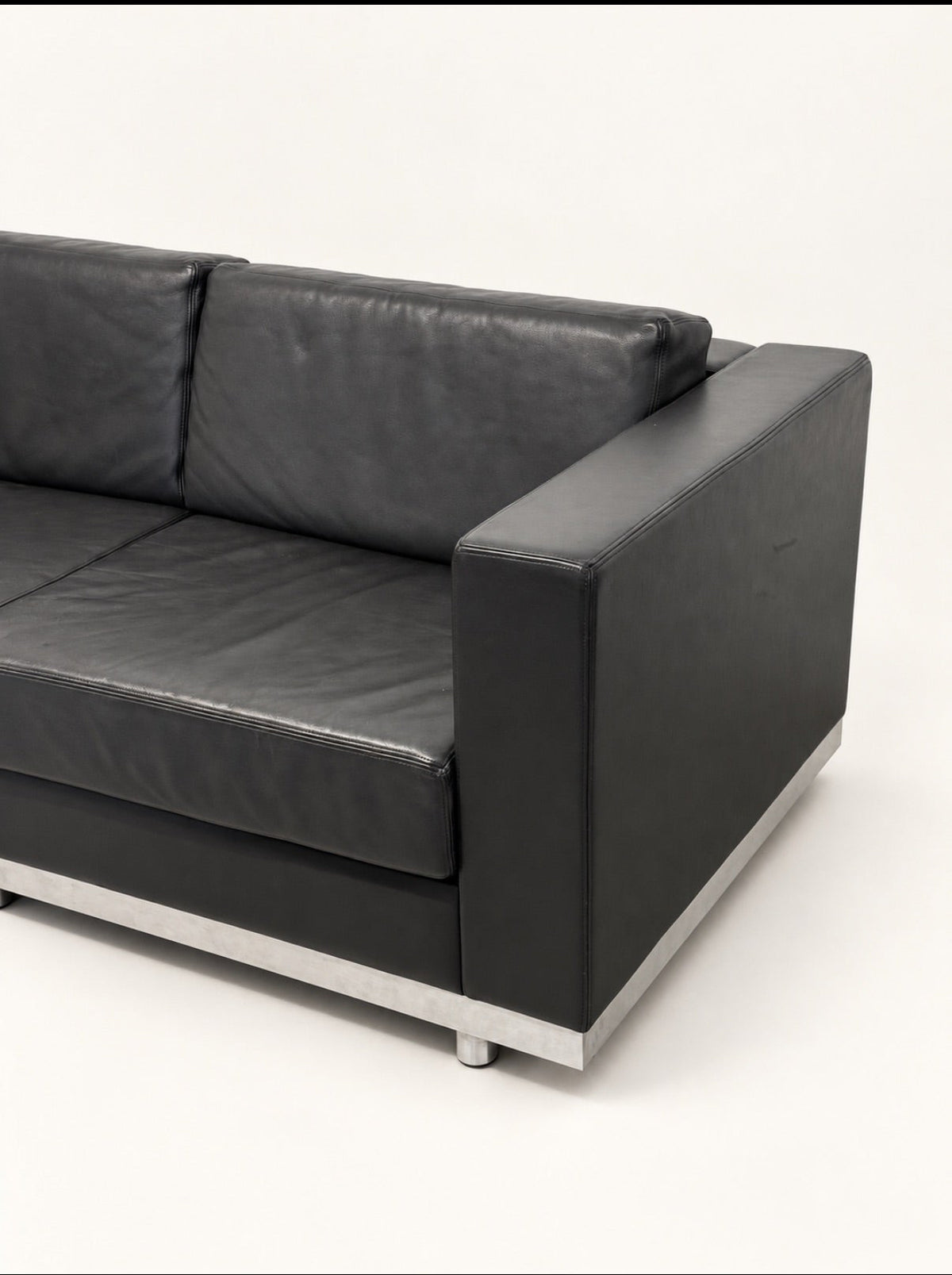 Bulo Black Leather 4-Seater Sofa
