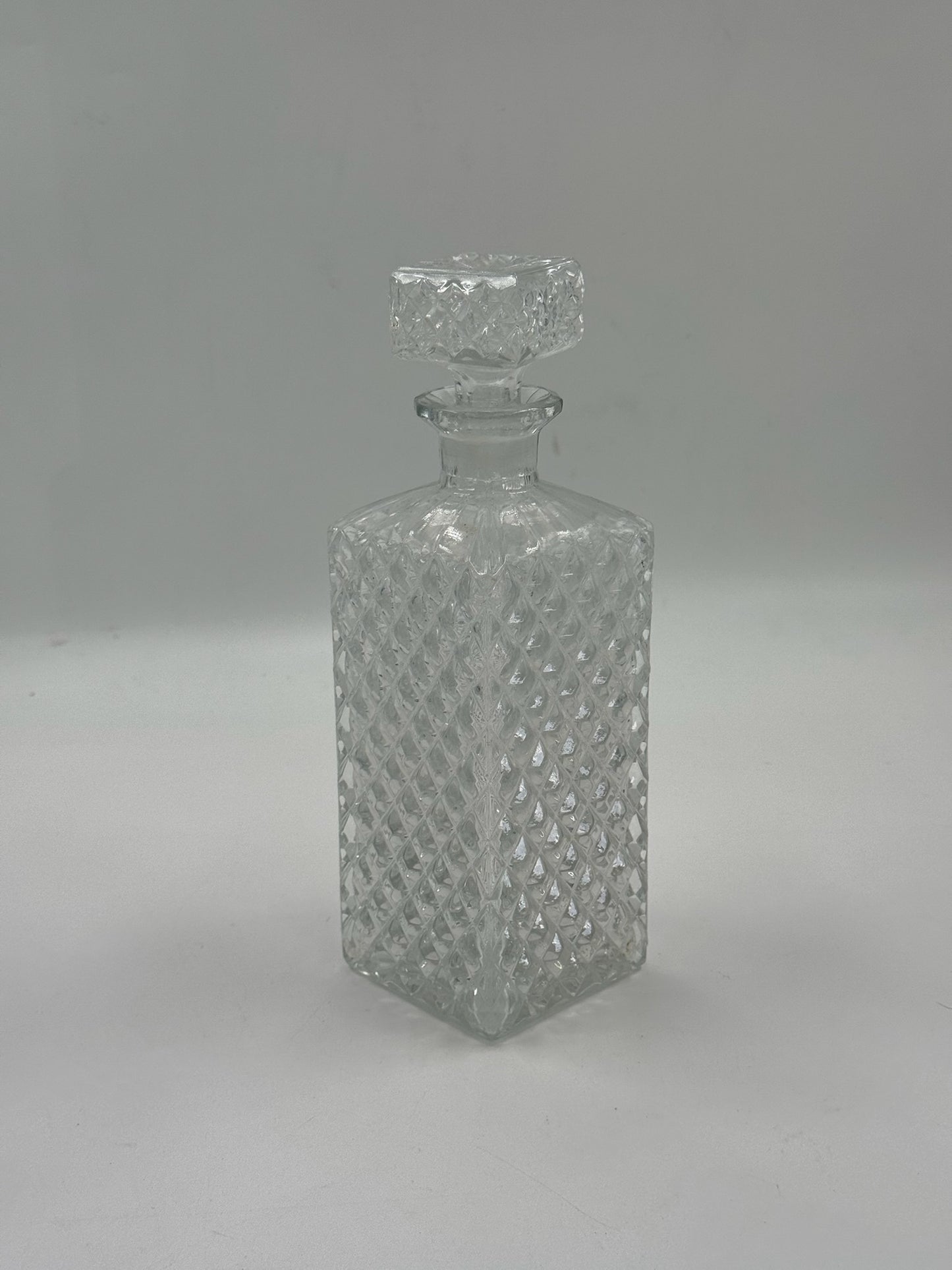 Vintage Crystal Glass Decanter with Stopper