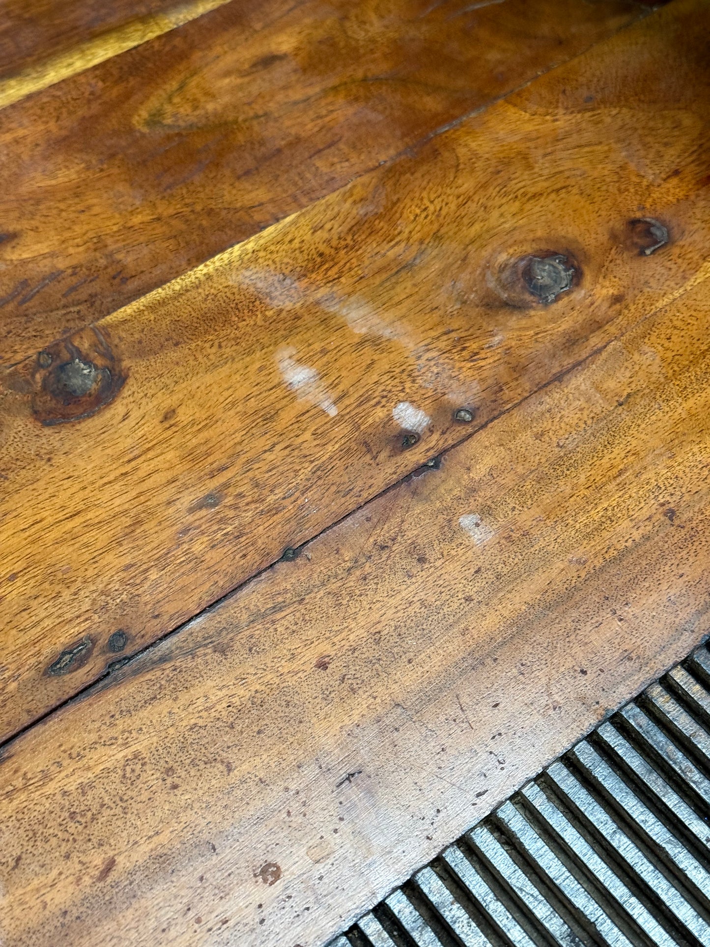 Brutalist Solid Wood Coffee Table Sculptural Architectural Design