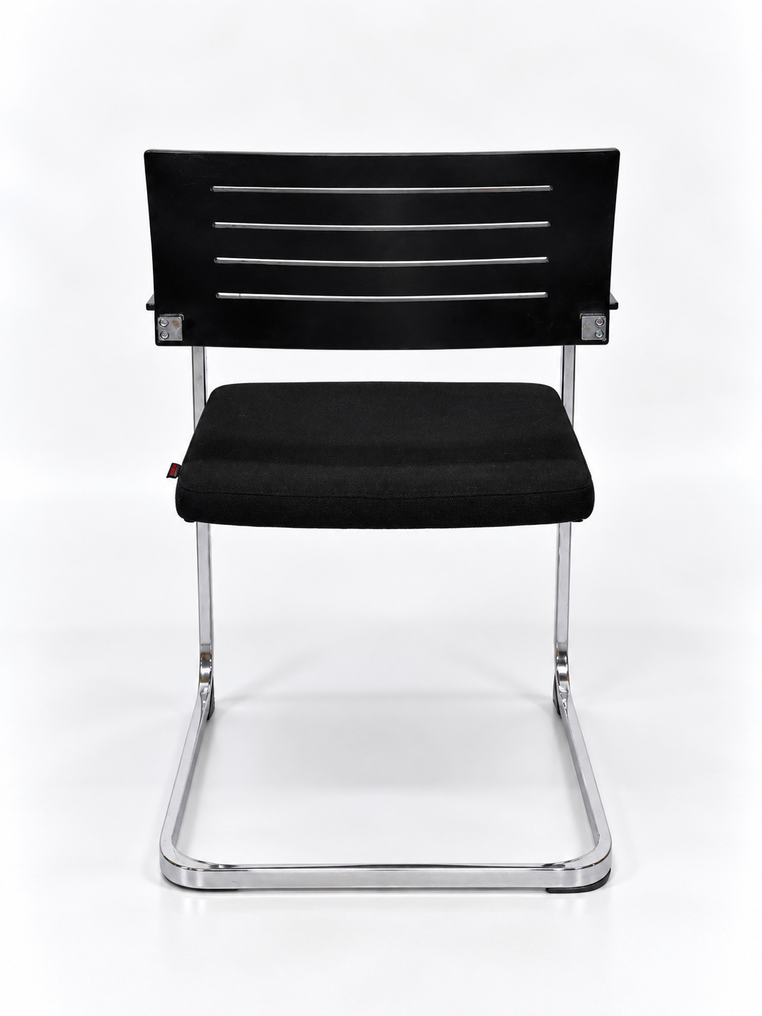 Set of 6 Züco Cantilever Armchairs, Black Wood & Chrome