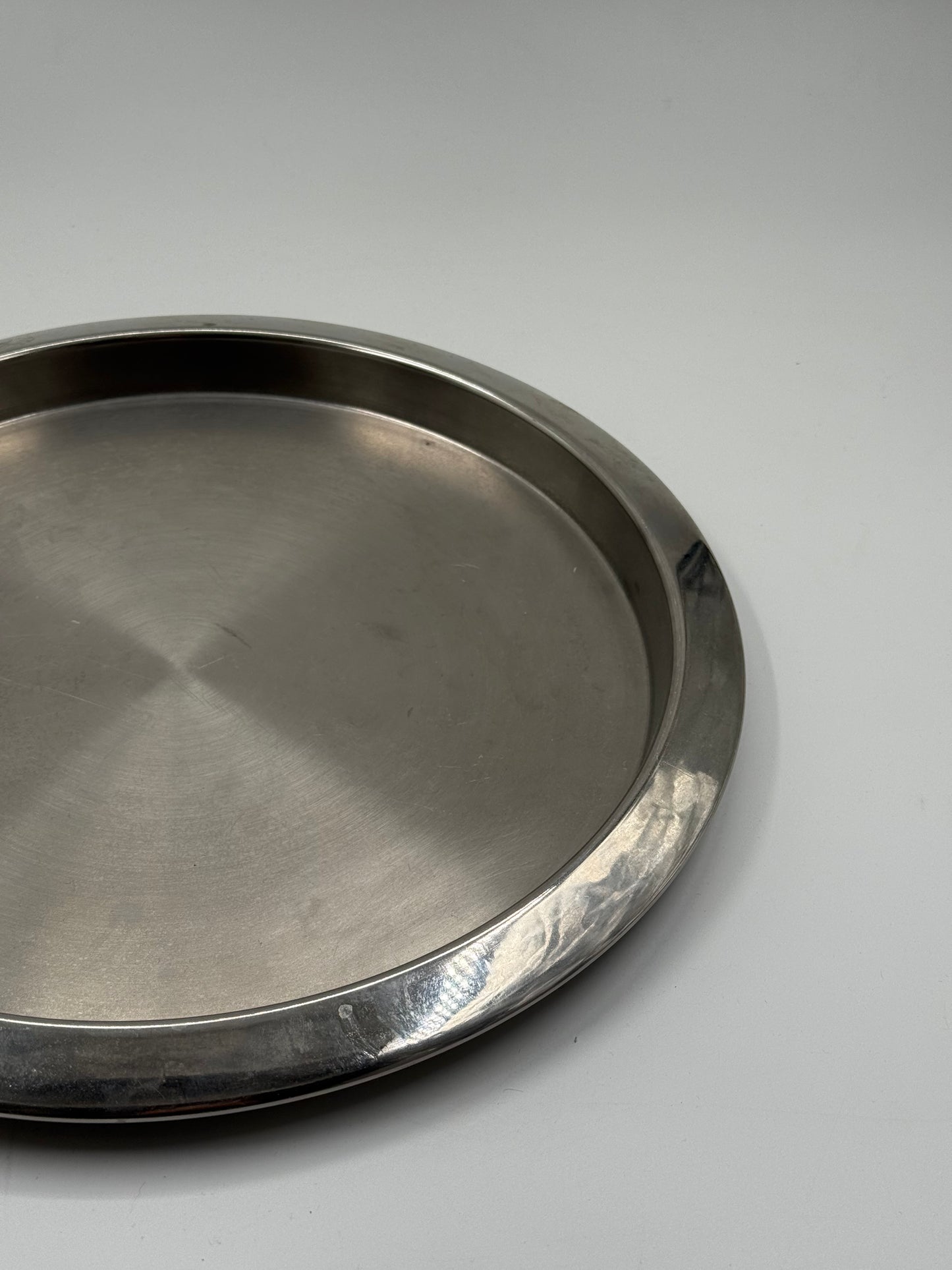 Vintage stainless steel serving tray