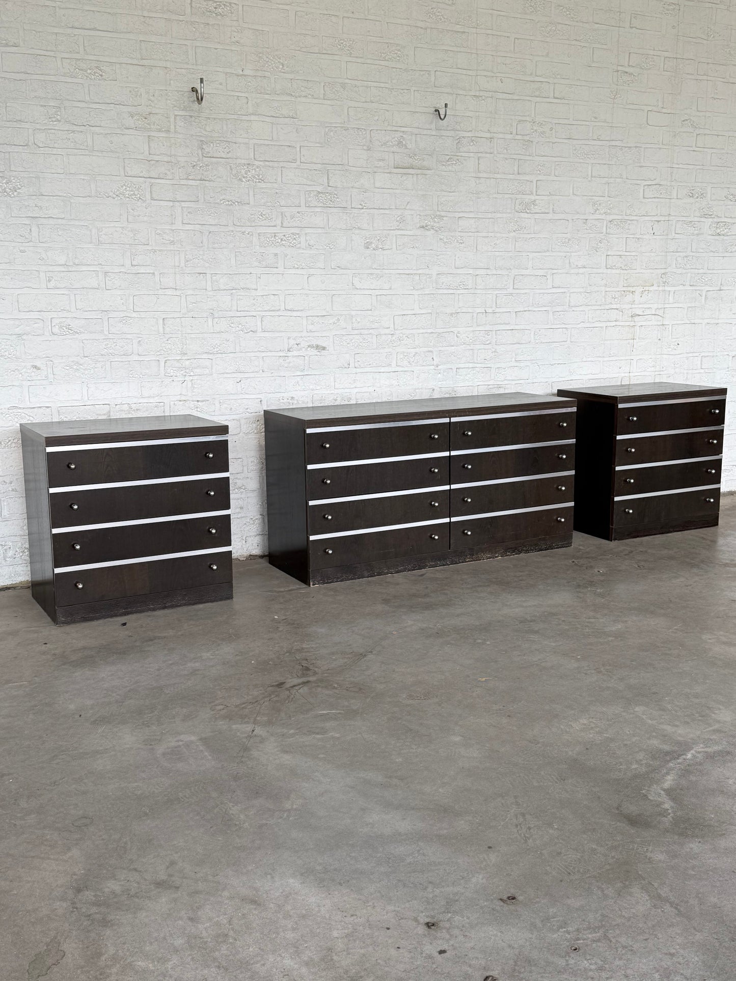 Vintage Modular Sideboard, Set of 3 Units (240cm total)