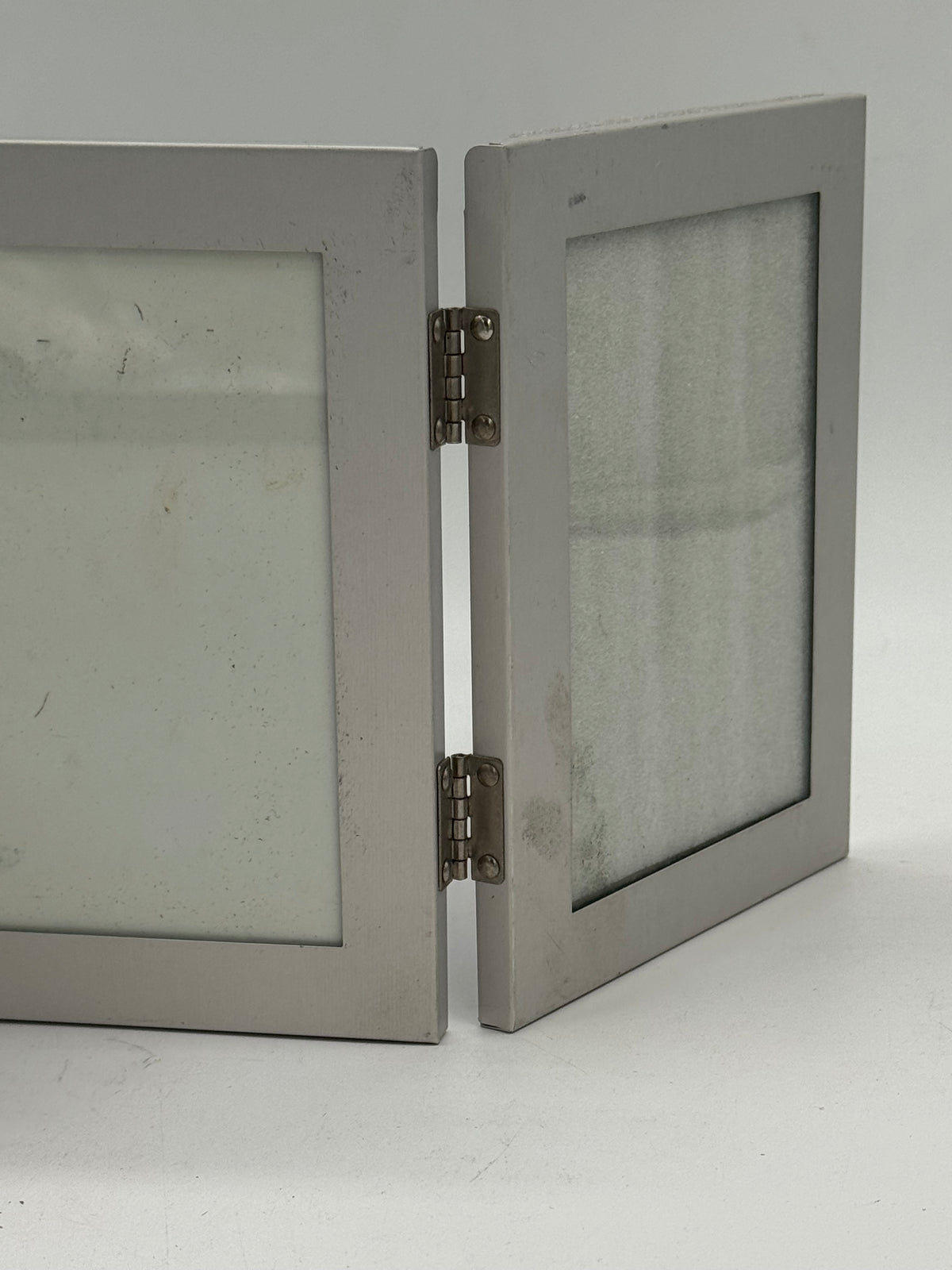 Brushed Aluminium Triptych Photo Frame
