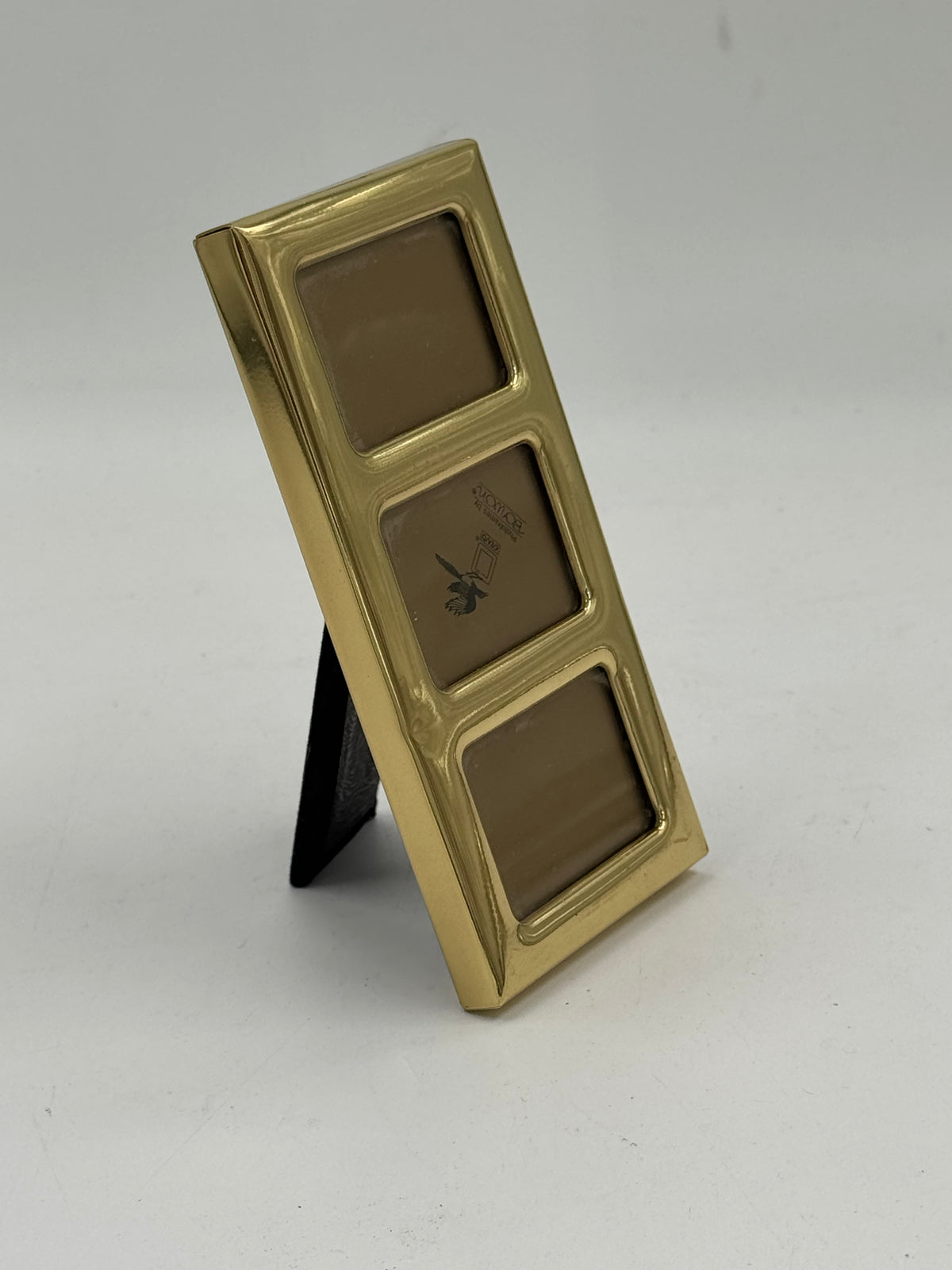 Vintage Gold-Tone Triple Photo Frame