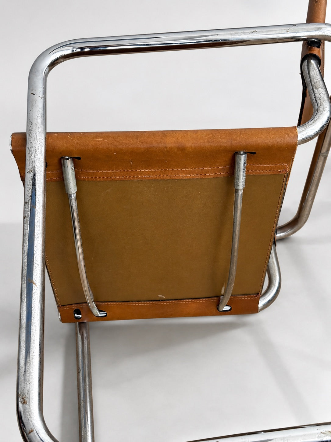 Bauhaus Style Cantilever Armchair, Cognac Leather & Chrome