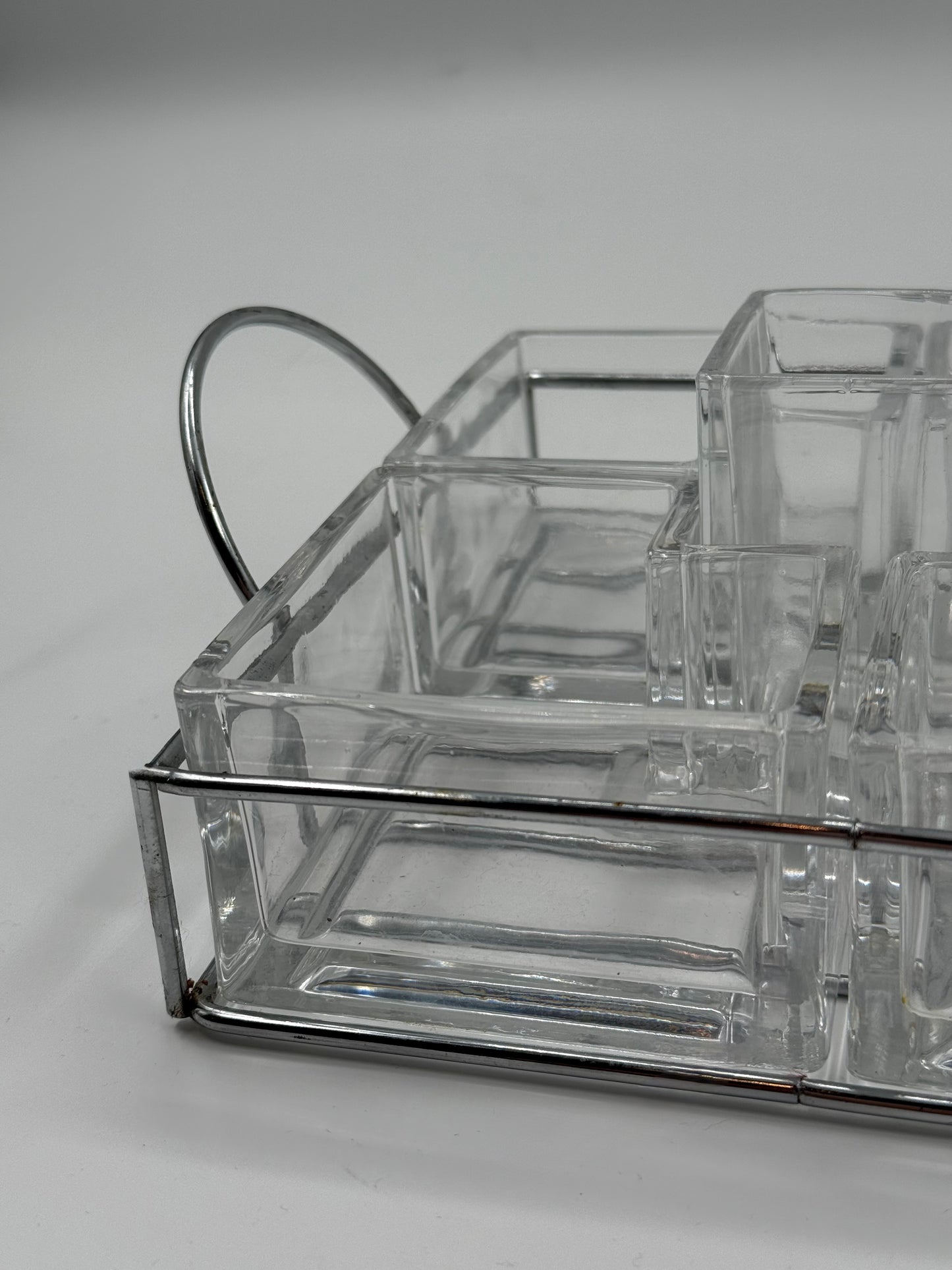 Modular Glass & Chrome Aperitif Set