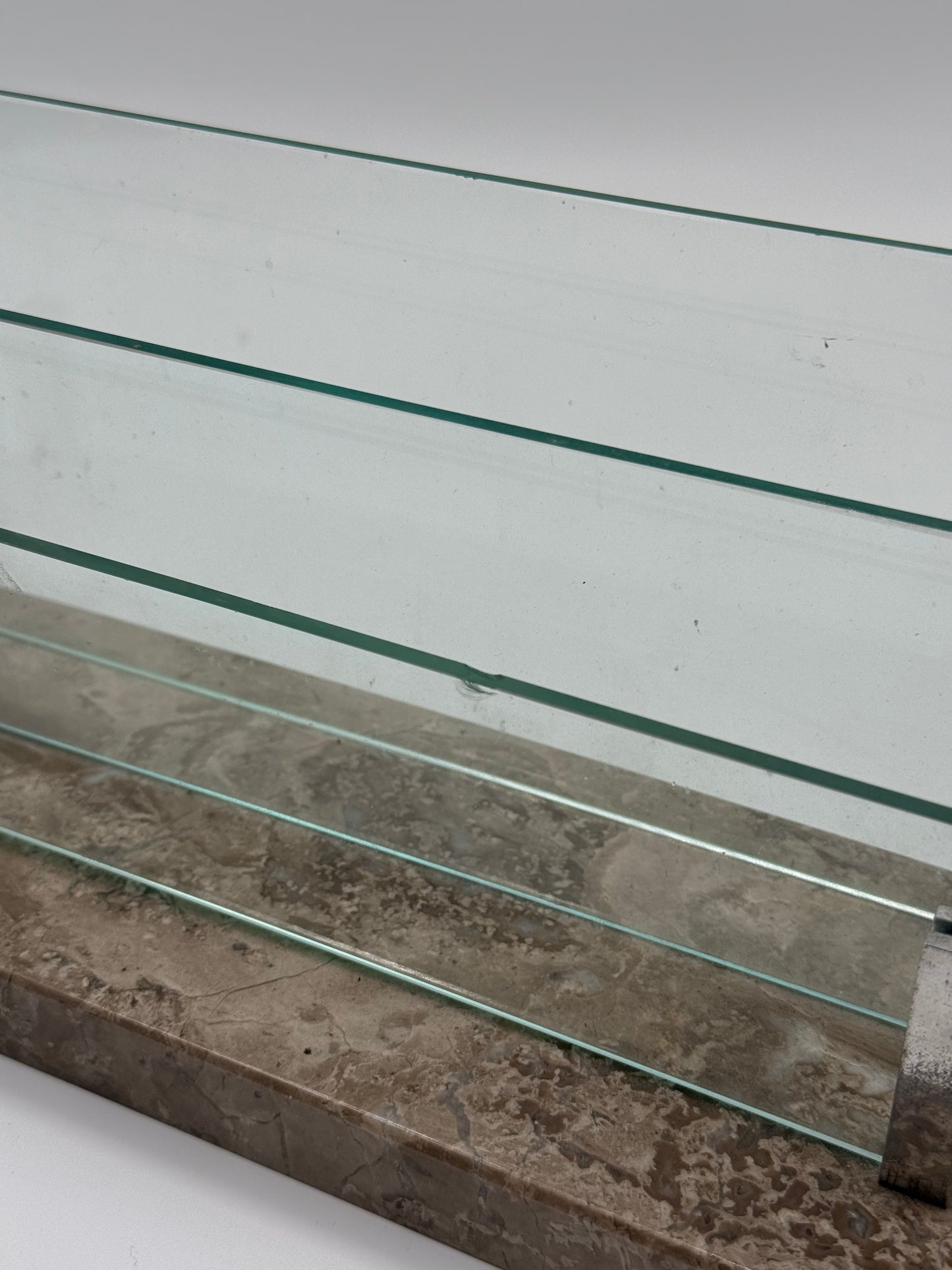 Marble & Glass Desk Organizer Layered Plates (1970s)