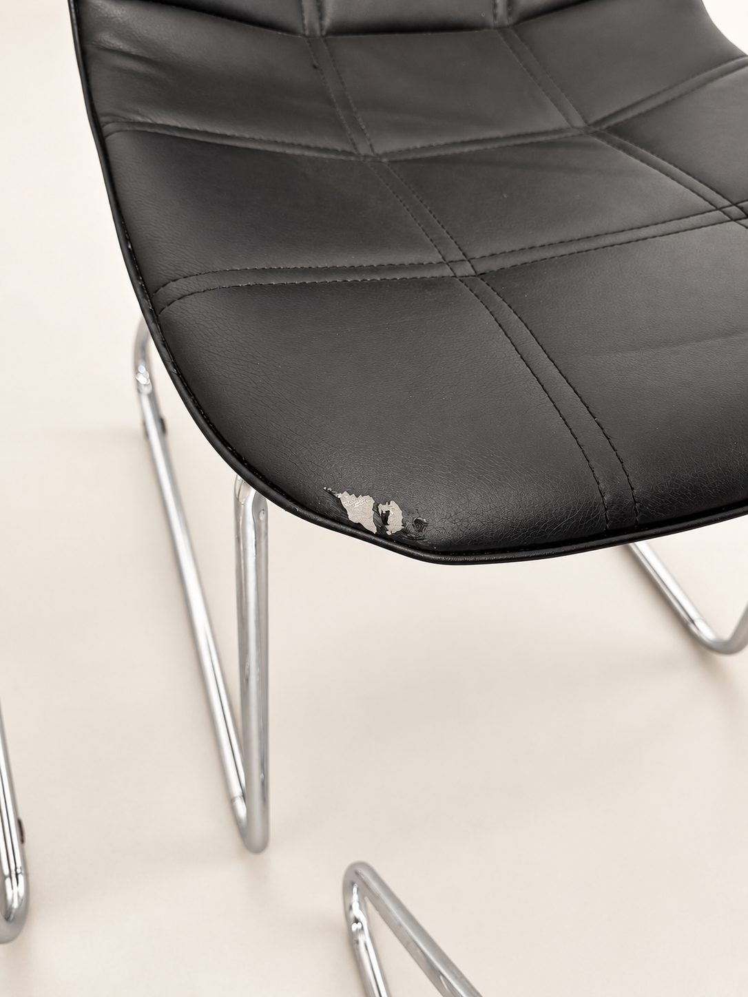 Chrome Sled Dining Chairs, Set of 4