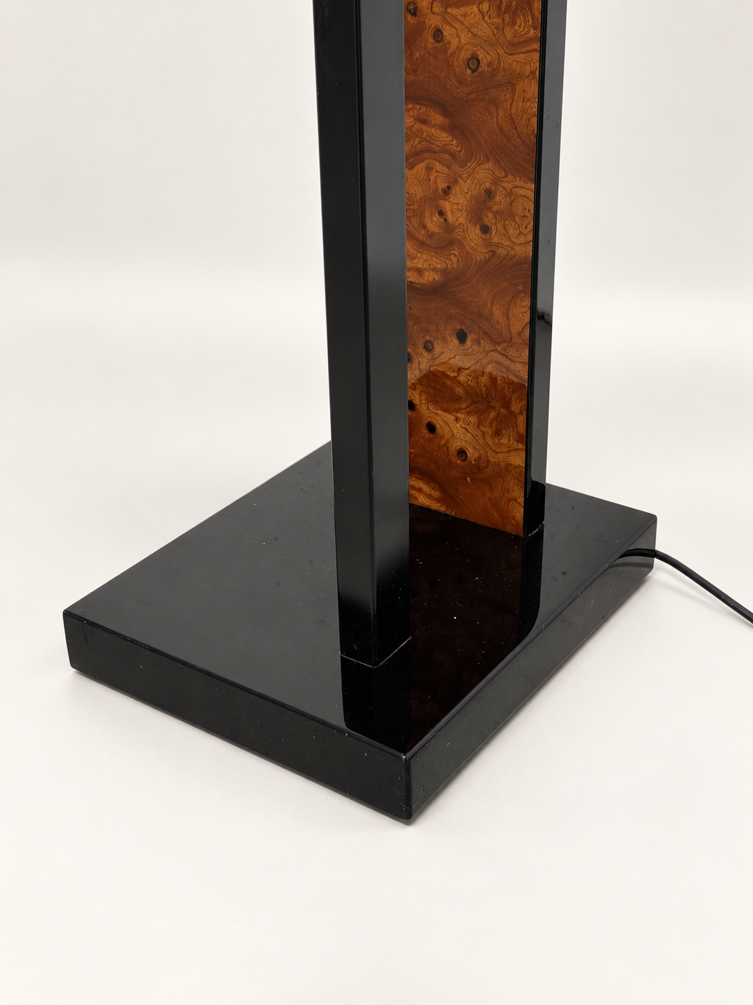 Paul Michel Burl Wood Floor Lamp, 1980s