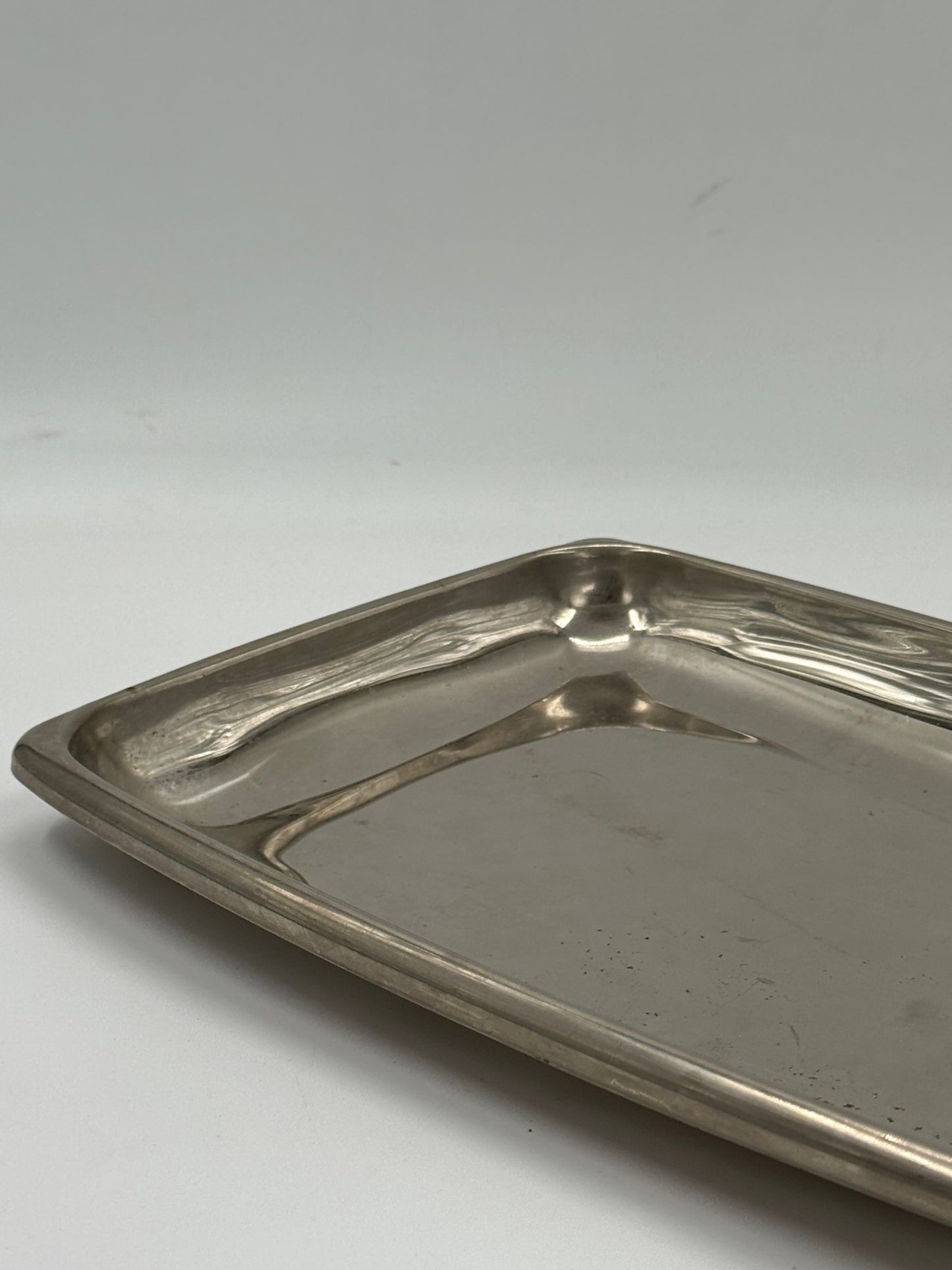 Vintage Silver-Plated Metal Tray