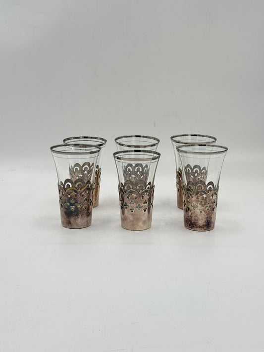 Filigree Glass Tumblers, Set of 6