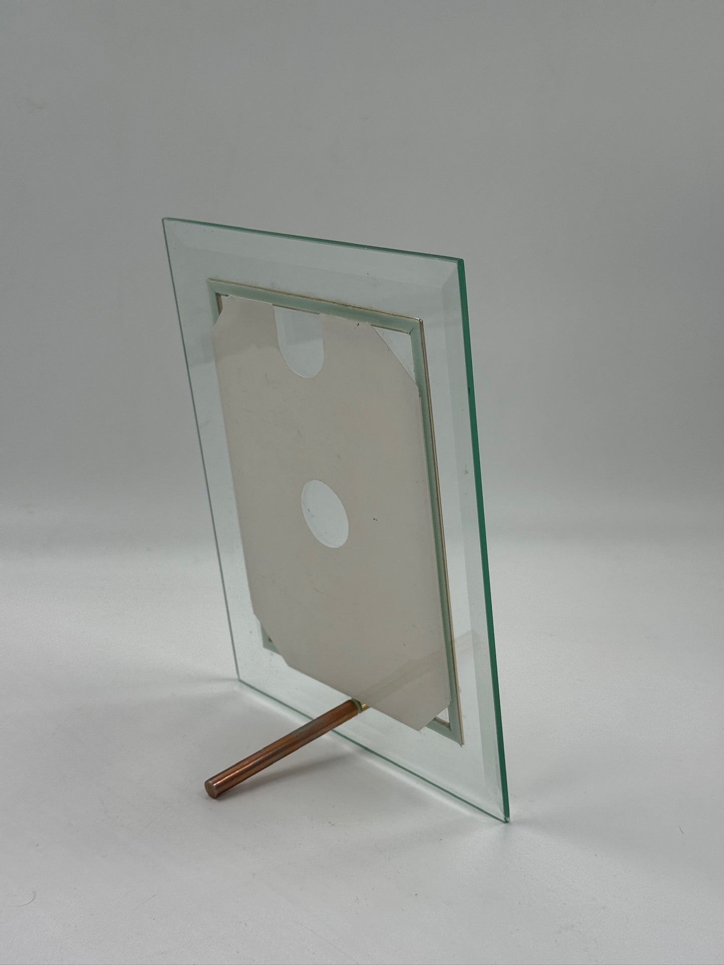 Vintage Glass & Brass Photo Frame