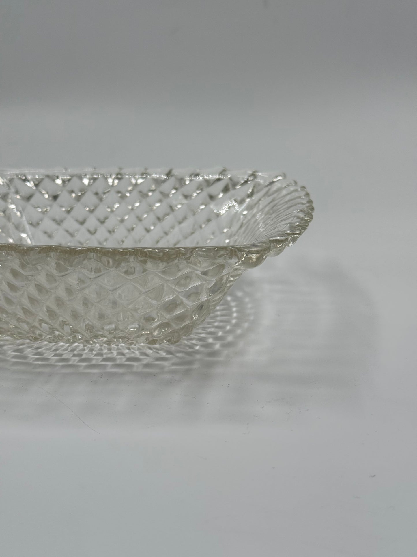 Diamond Cut Glass Bowl