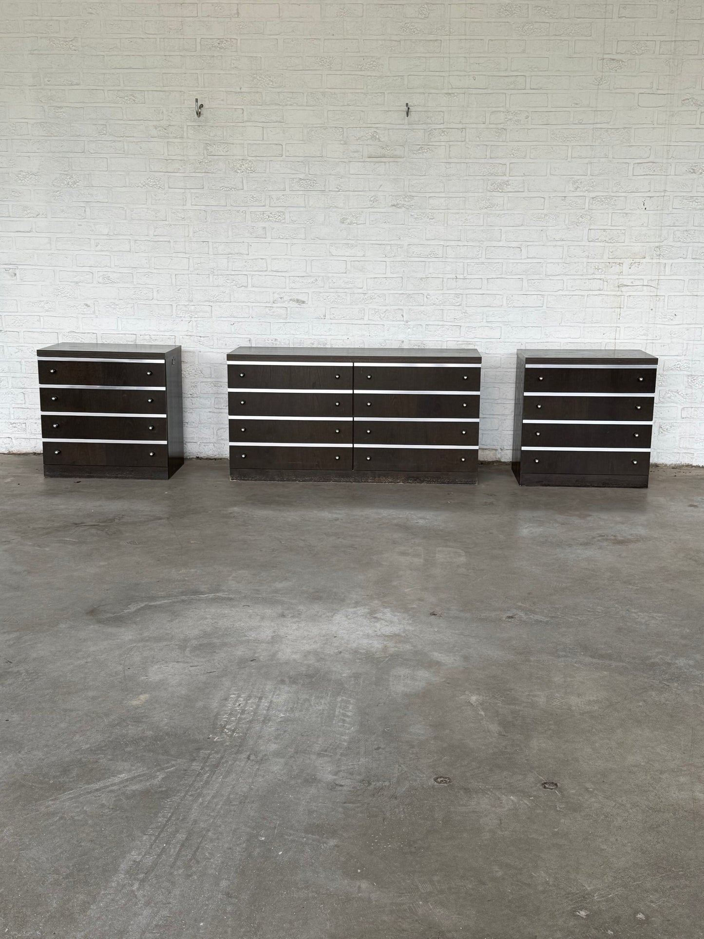 Vintage Modular Sideboard, Set of 3 Units (240cm total)