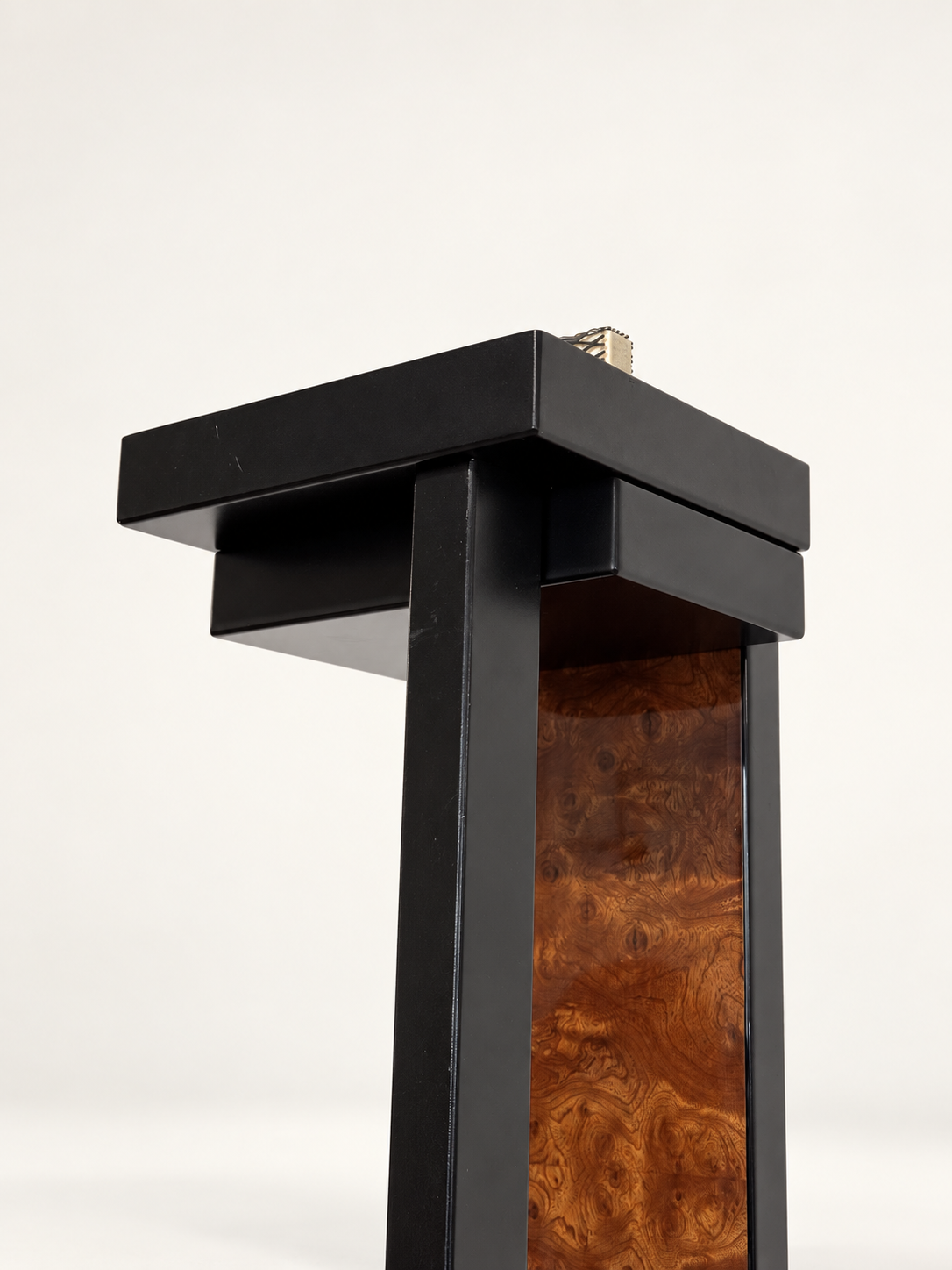 Paul Michel Burl Wood Floor Lamp, 1980s