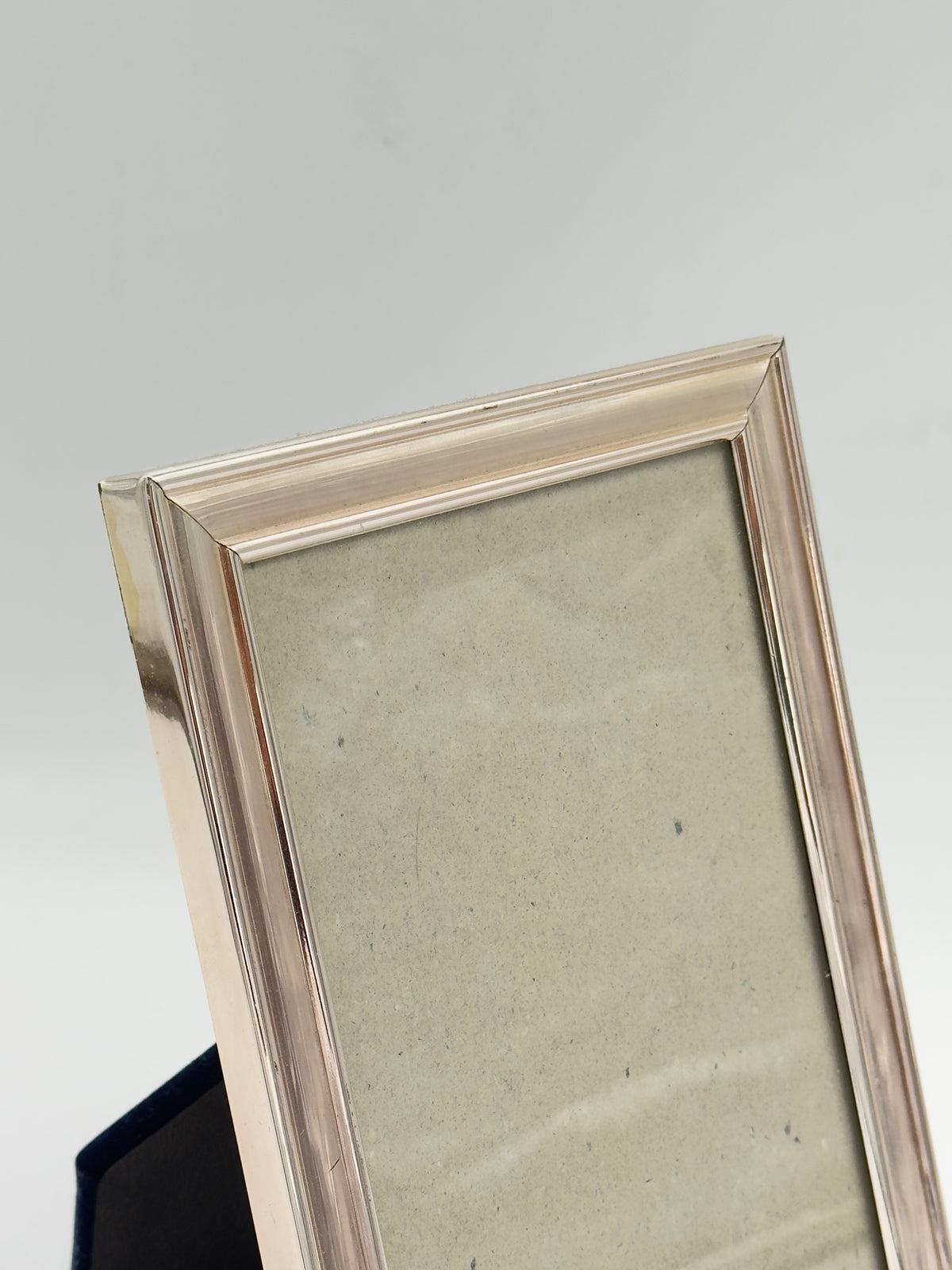 Vintage Silver-Plated Picture Frame with Reeded Border