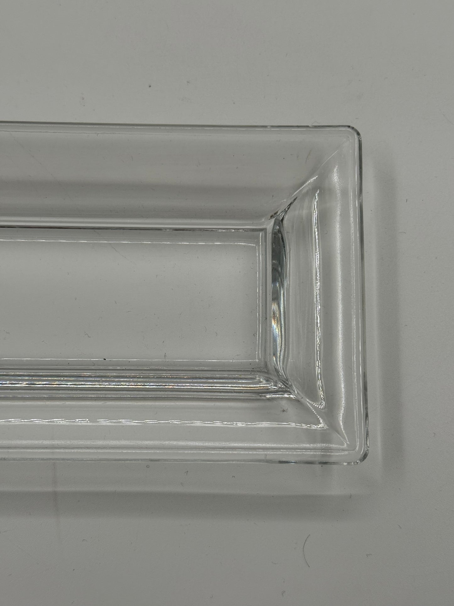Clear Glass Rectangular Tray Minimalist Design