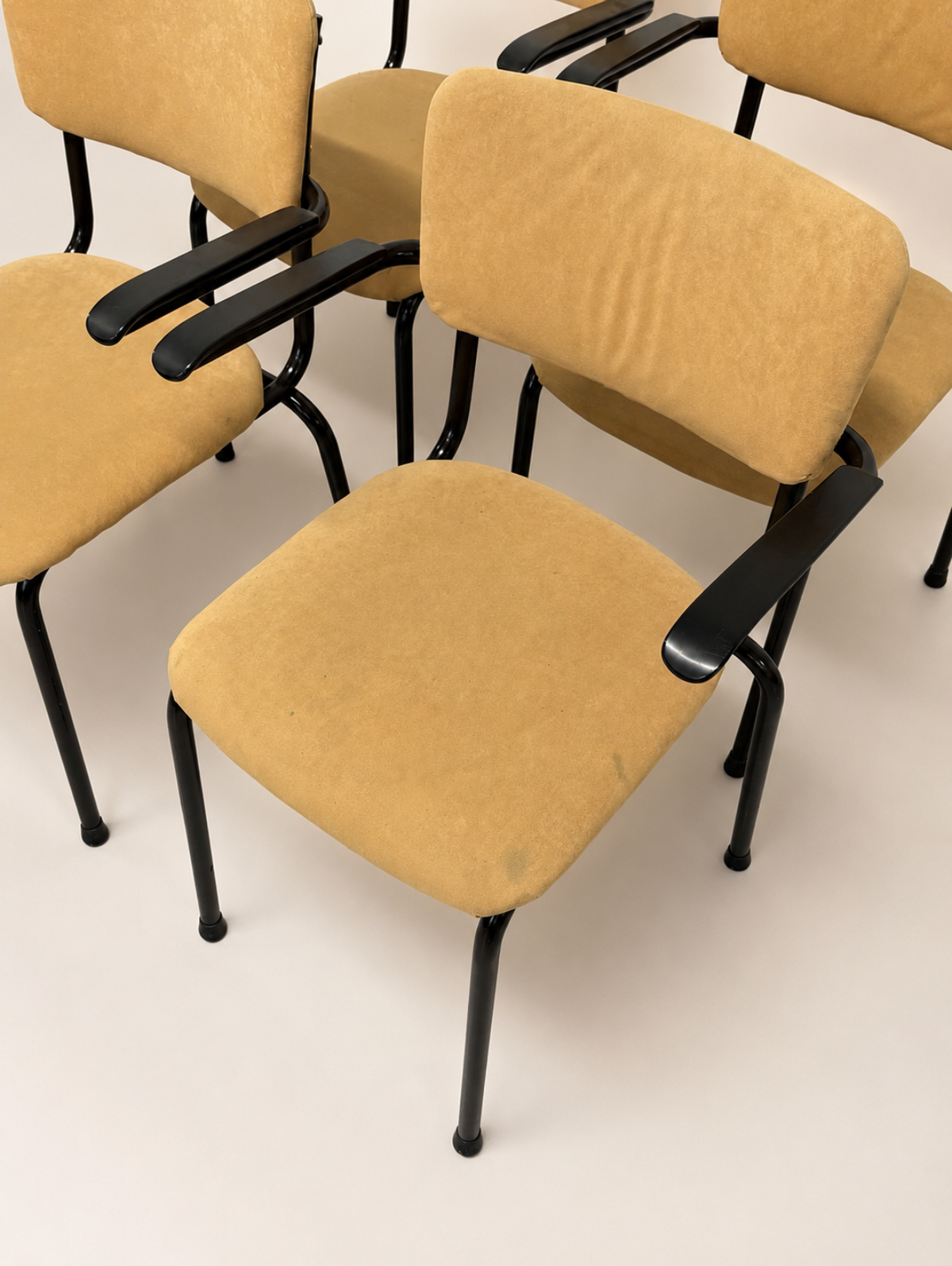 Mustard Armchairs, Set of 4
