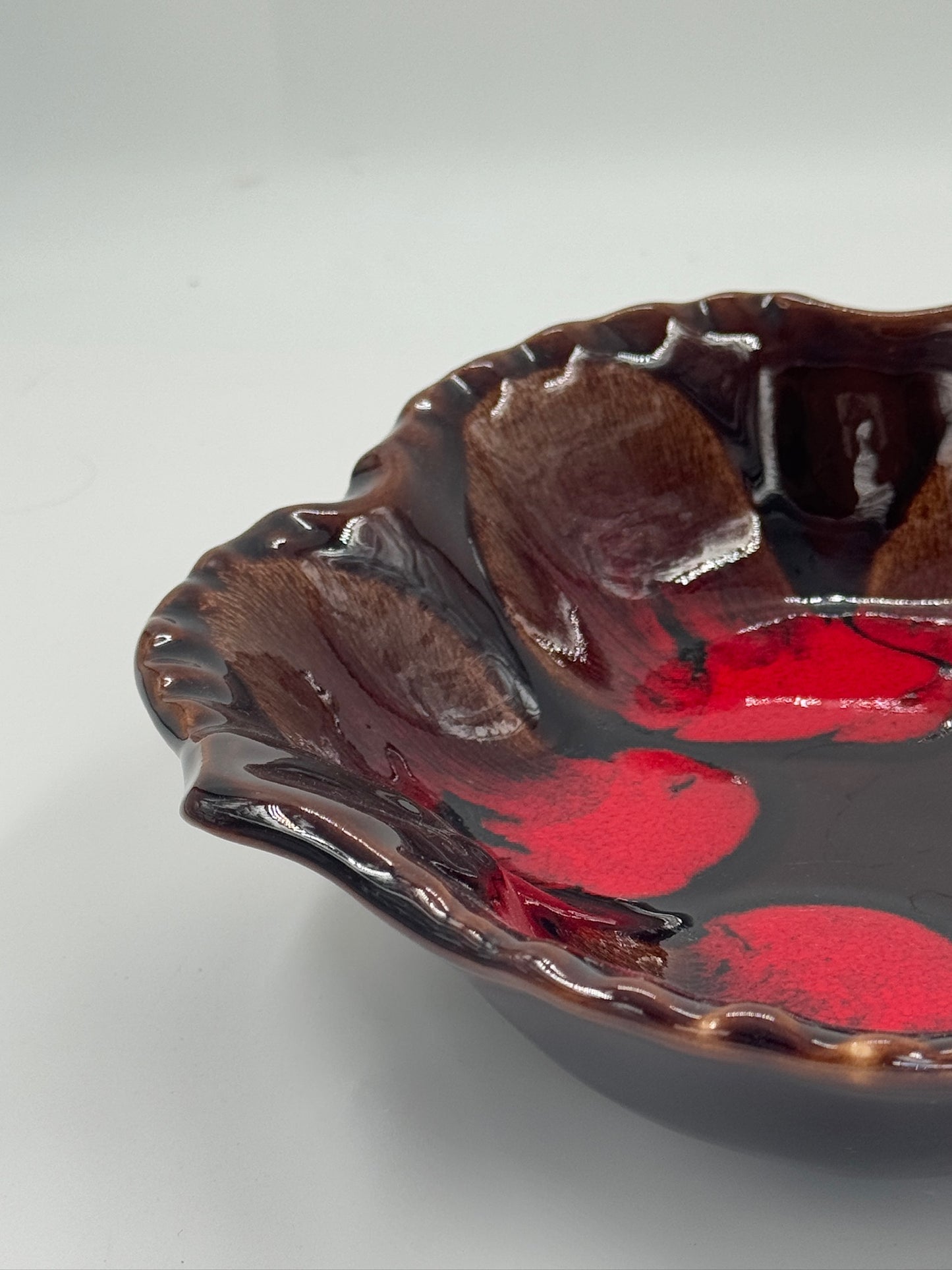 Vintage Fat Lava Ceramic Catchall Dish