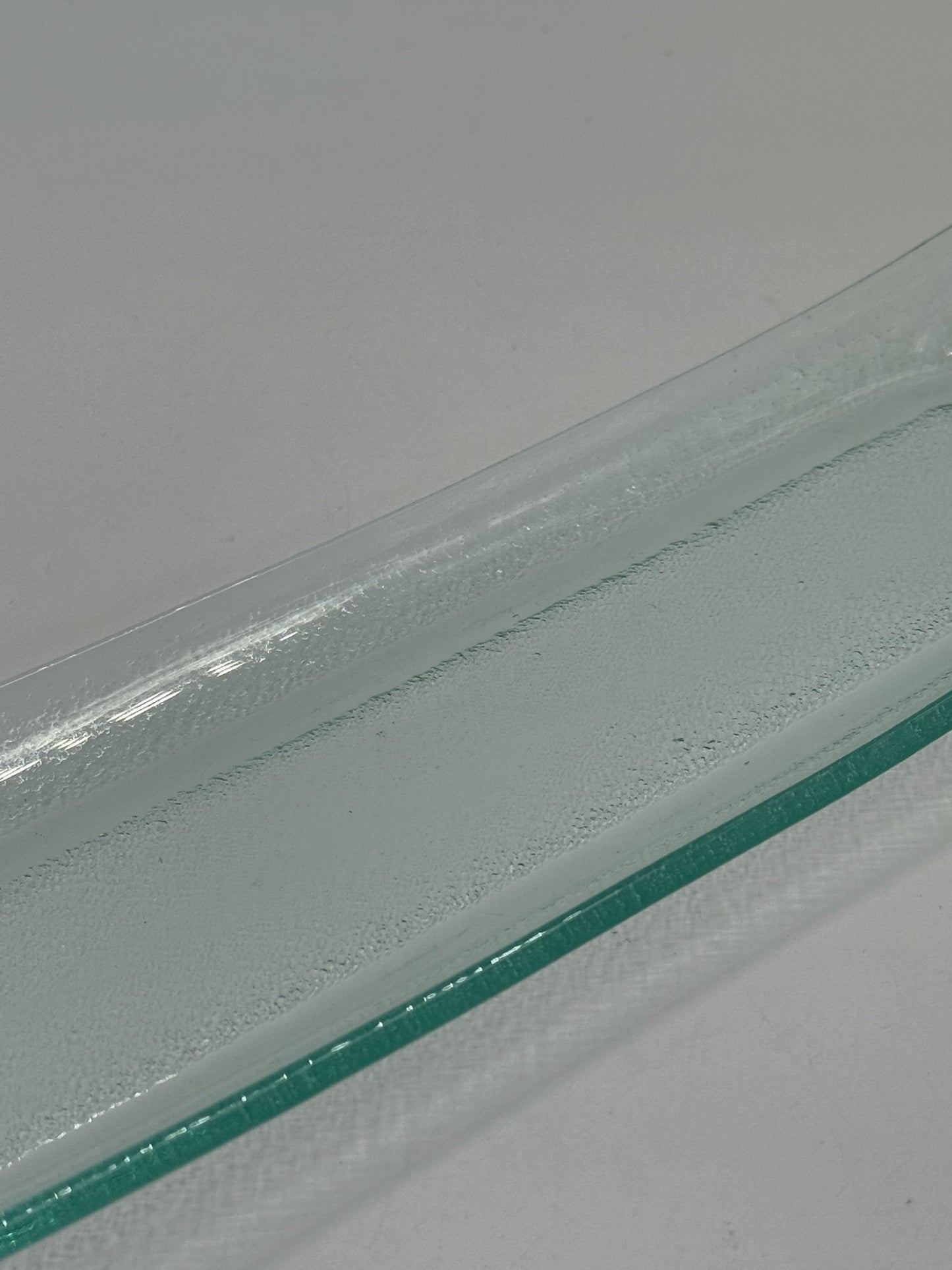 Vintage Elongated Slumped Glass Tray
