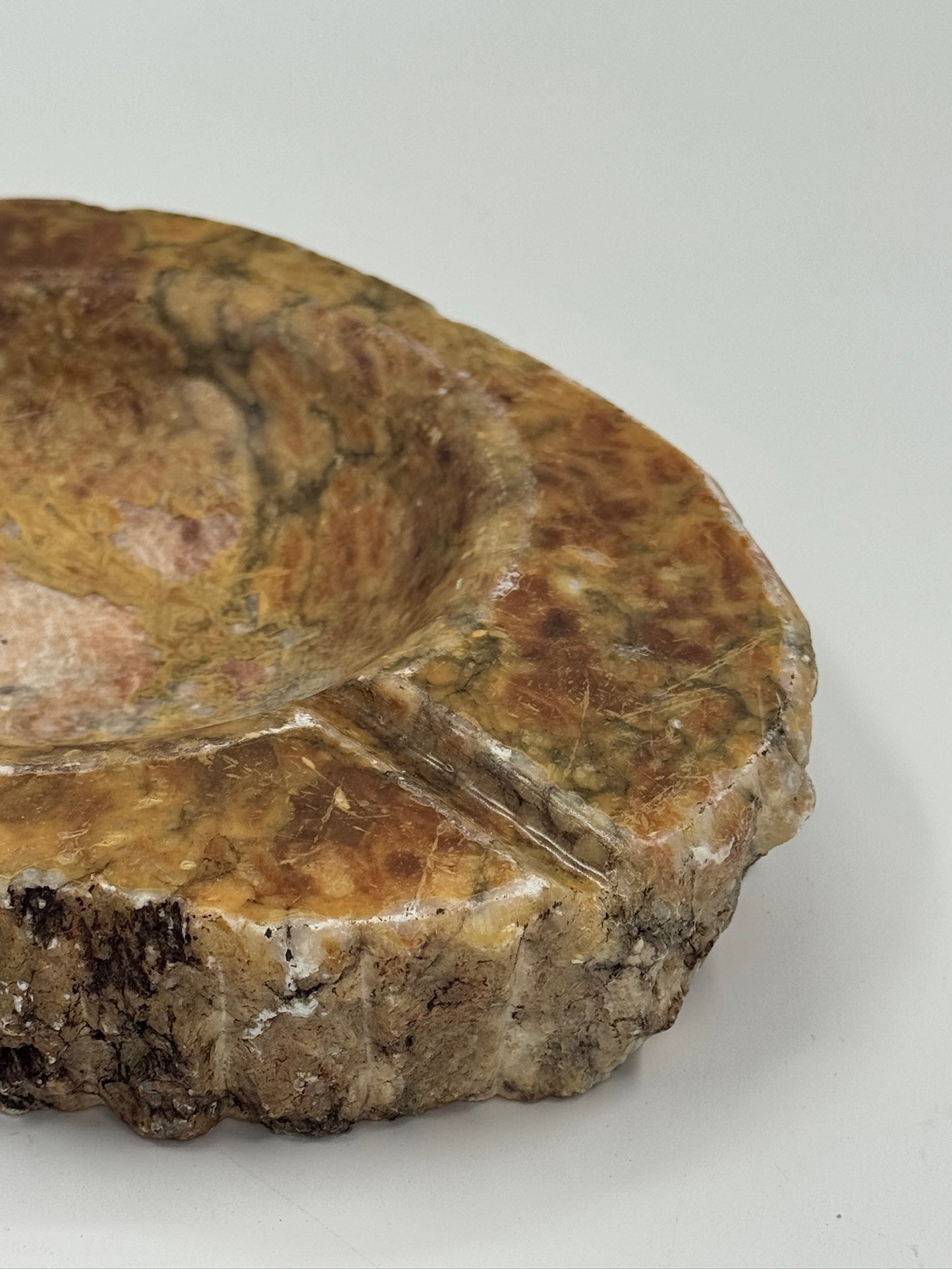 Vintage Hand-Carved Stone Catchall Dish