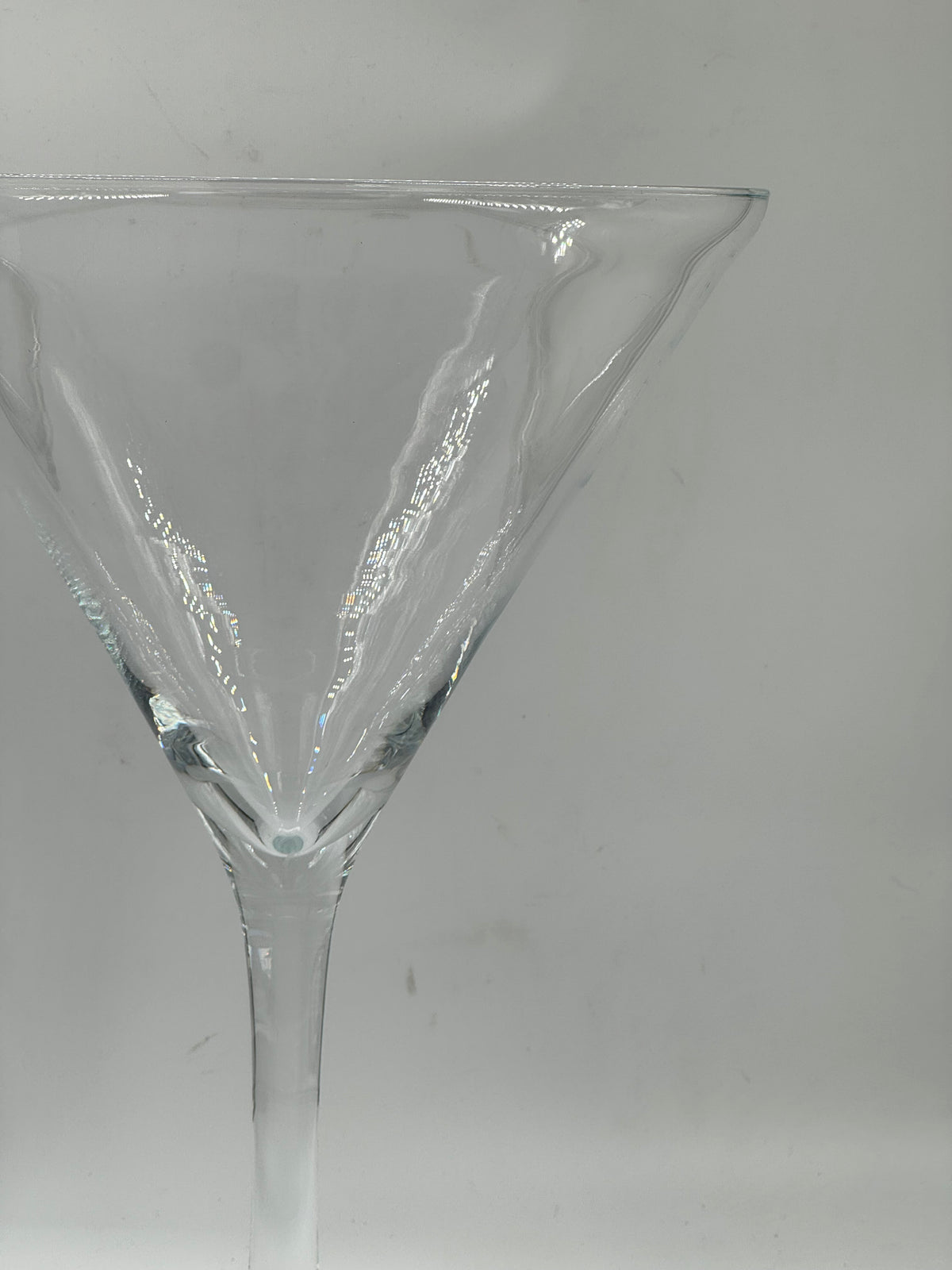 Vintage Oversized Martini Glass Vase, Clear Glass