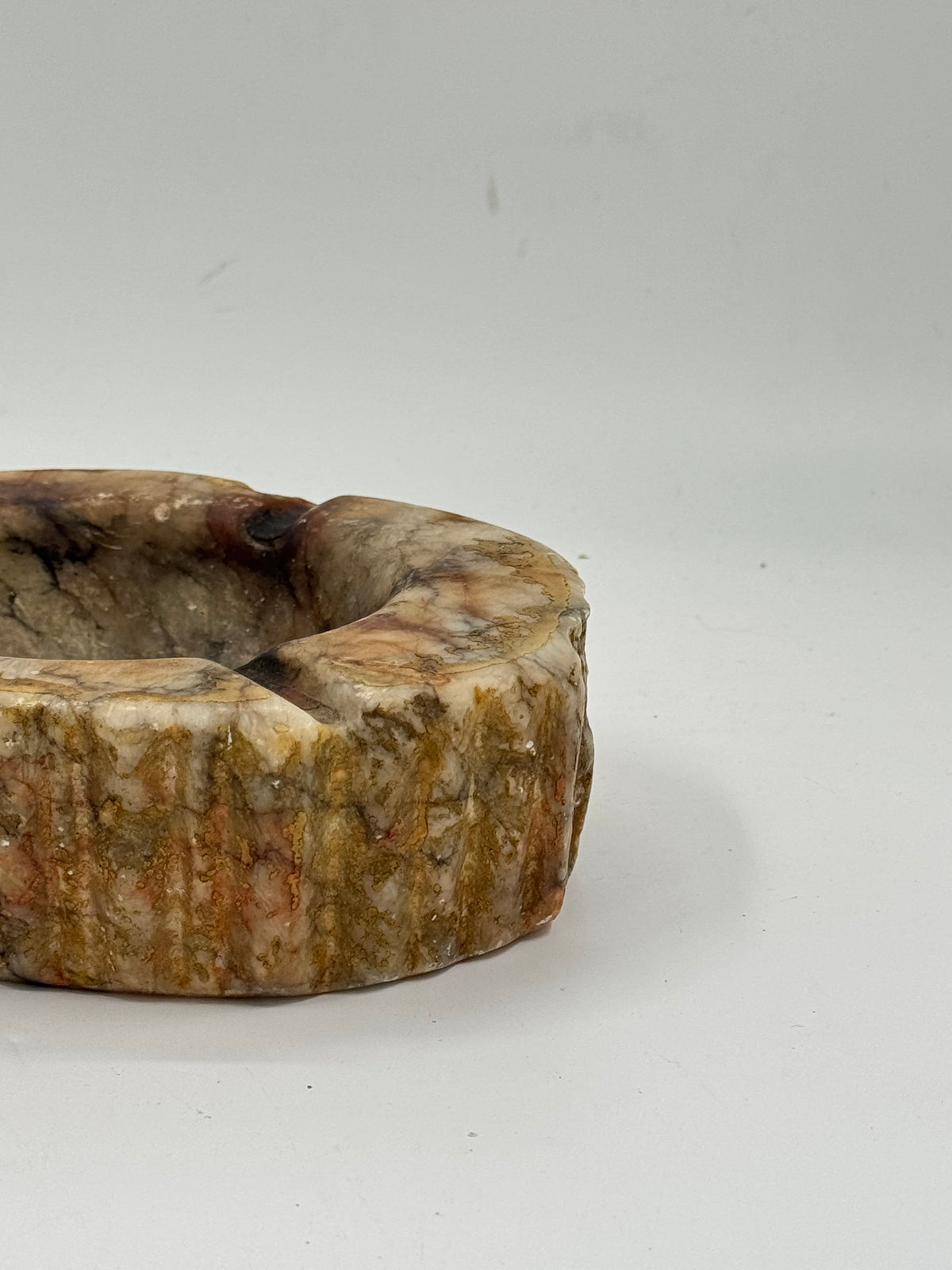 Vintage Hand-Carved Stone Ashtray