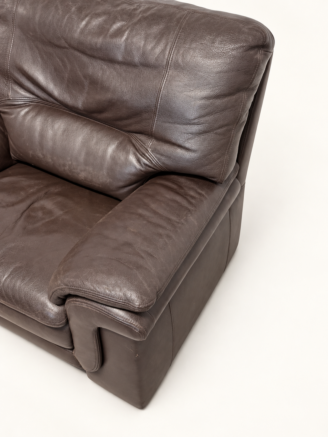 Brown Leather Club Armchair