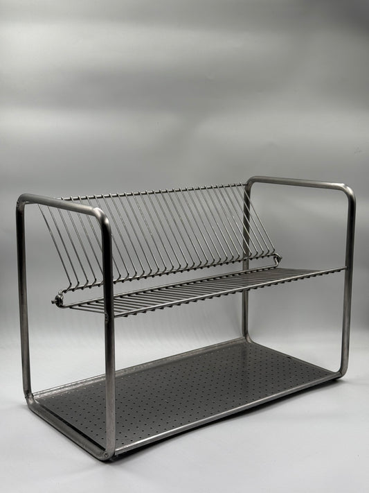 Architectural Stainless Steel Rack Perforated Base (1980s)