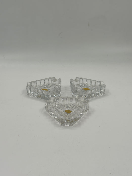 Crystal Nut Dishes, Set of 3