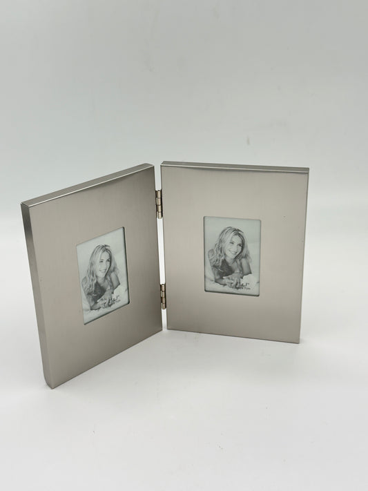 Brushed Silver Double Frame