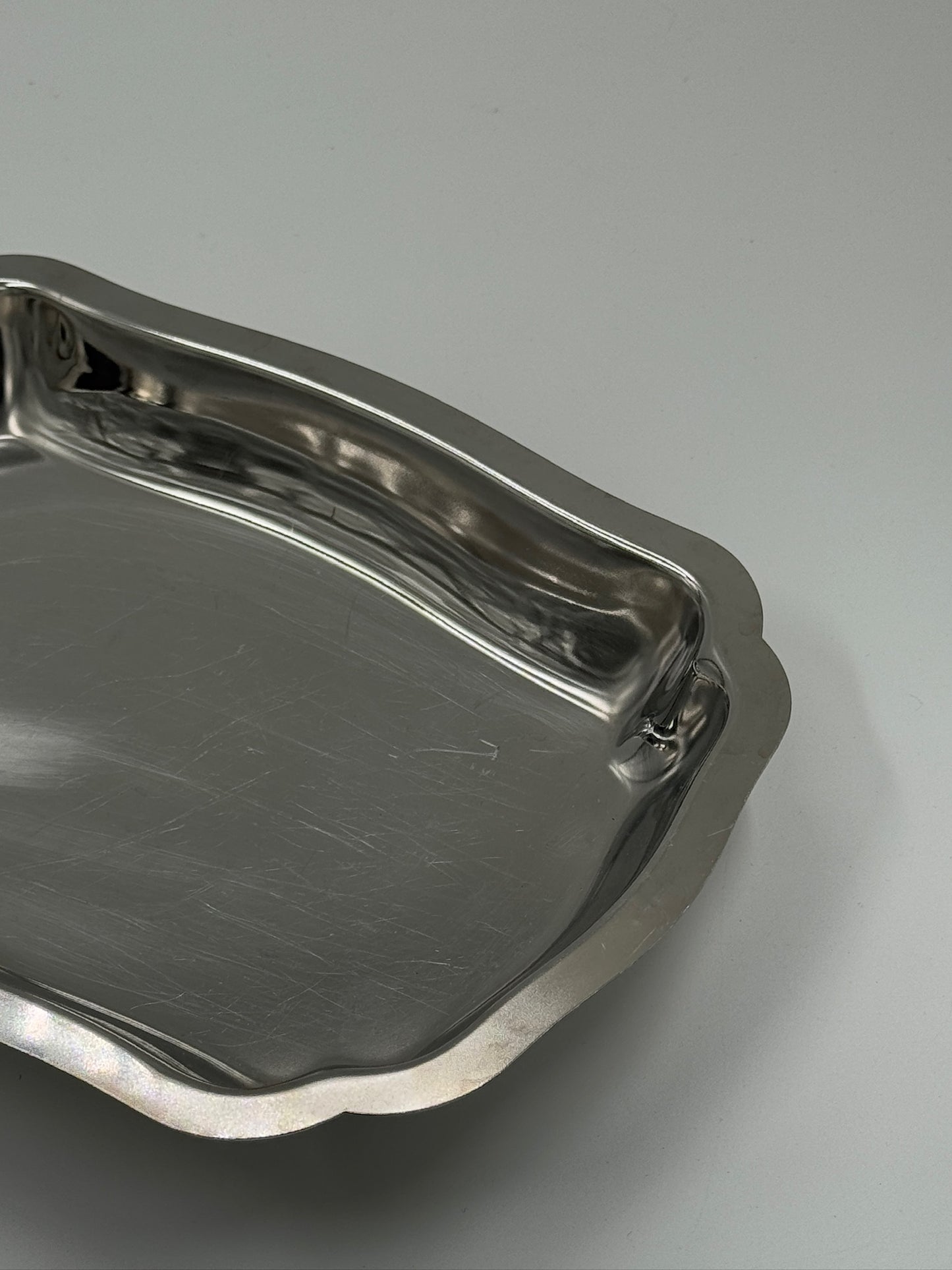 Vintage Stainless Steel Serving Tray