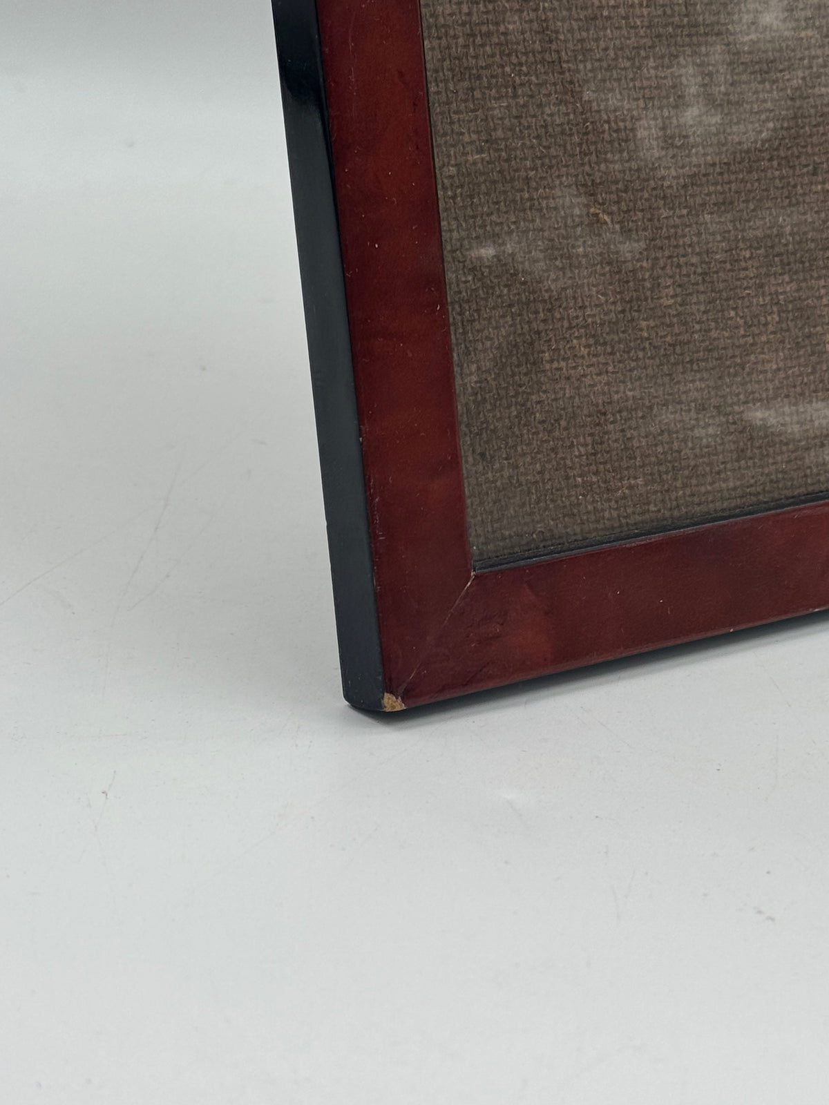 Burl-Effect Red Lacquer Photo Frame
