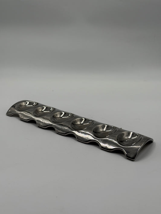 Long Stainless Steel Wave Tray (Multiple Compartments)