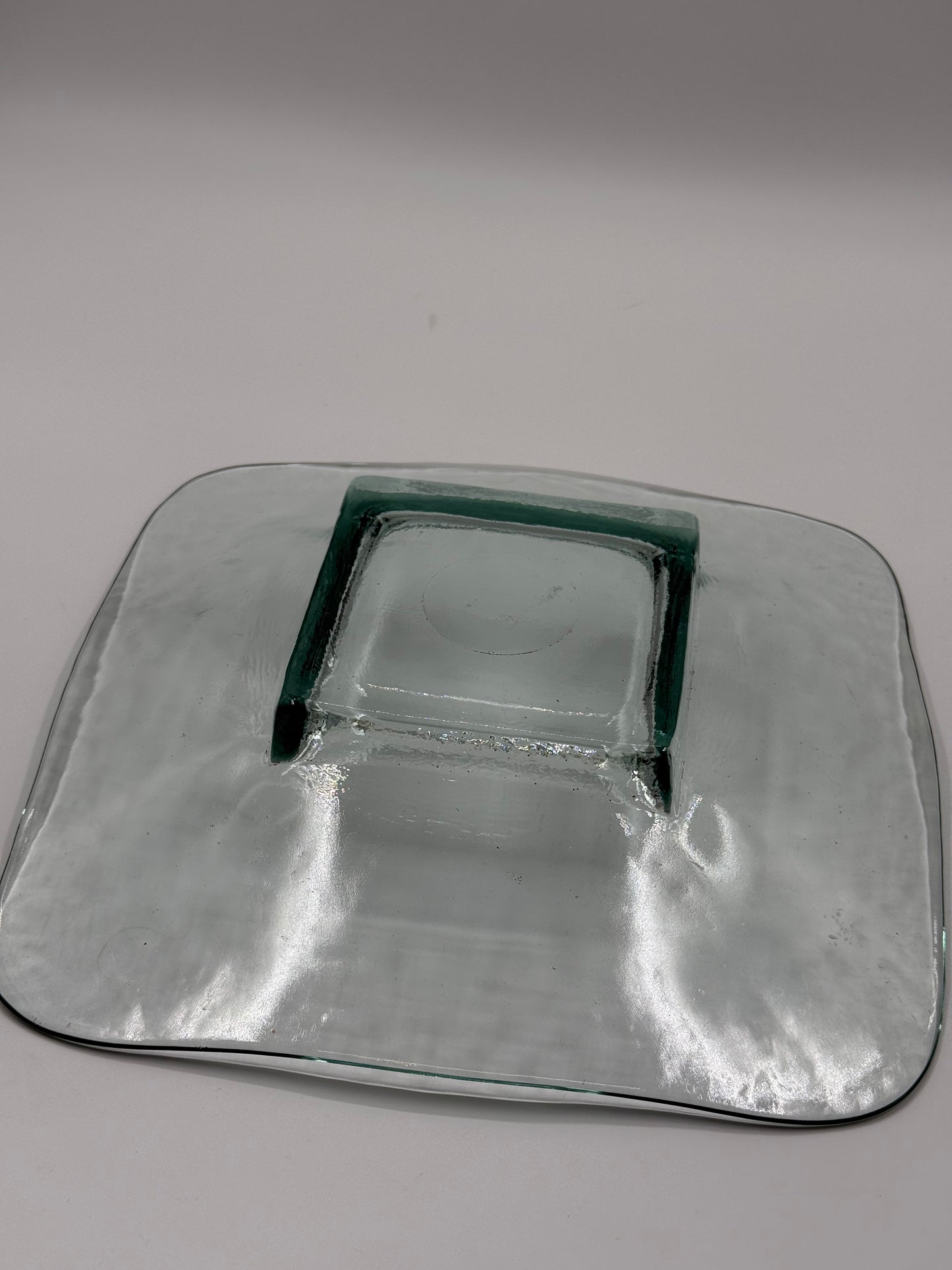 Square Glass Valet Textured Wave Finish