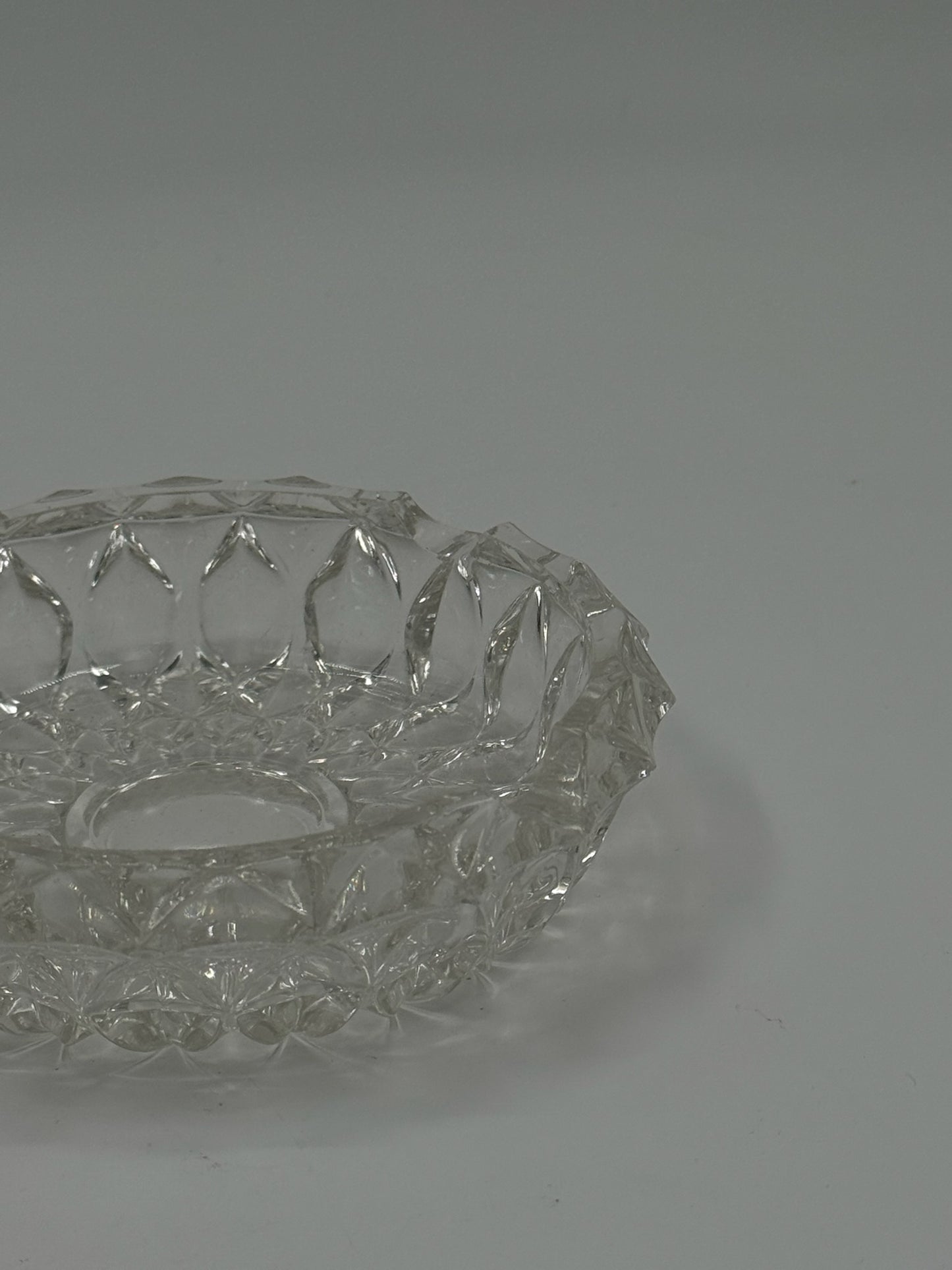 Vintage Pressed Glass Catchall Dish