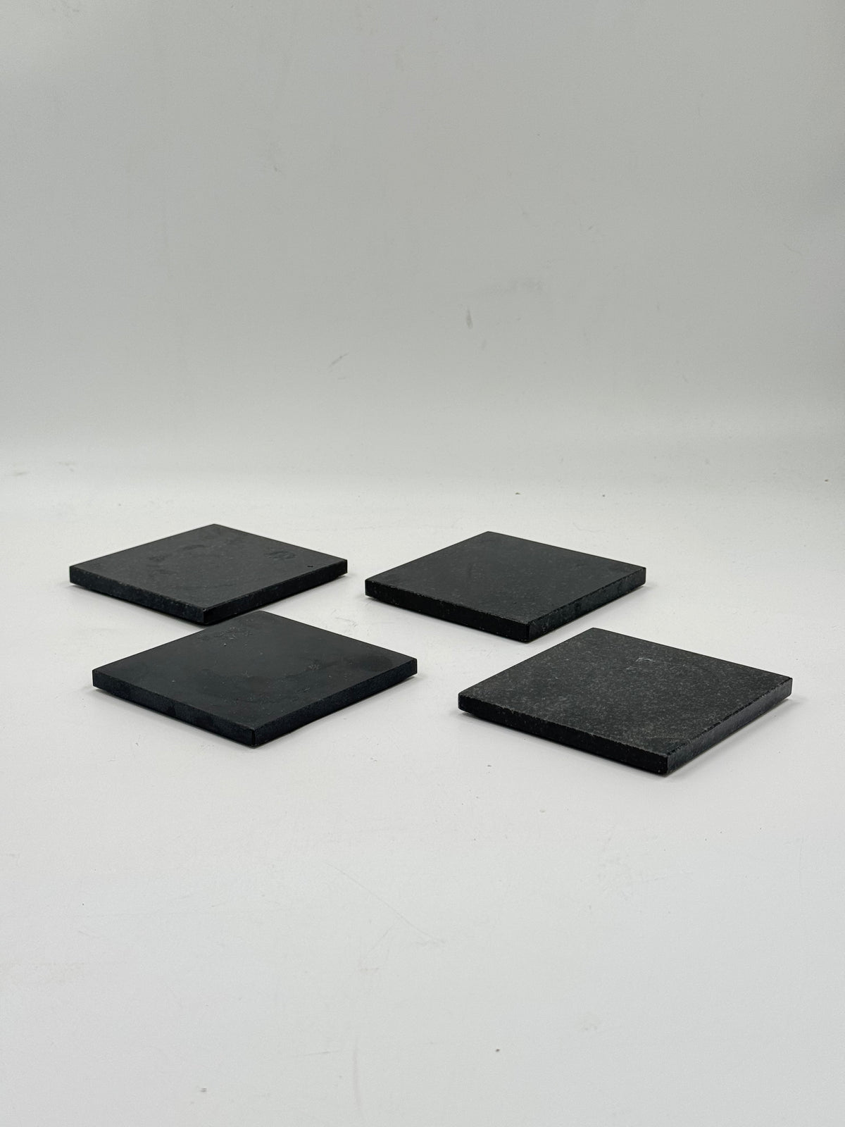 Set of 4 Black Granite Coasters