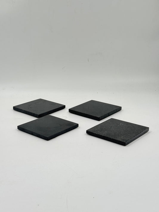 Black Granite Coasters, Set of 4