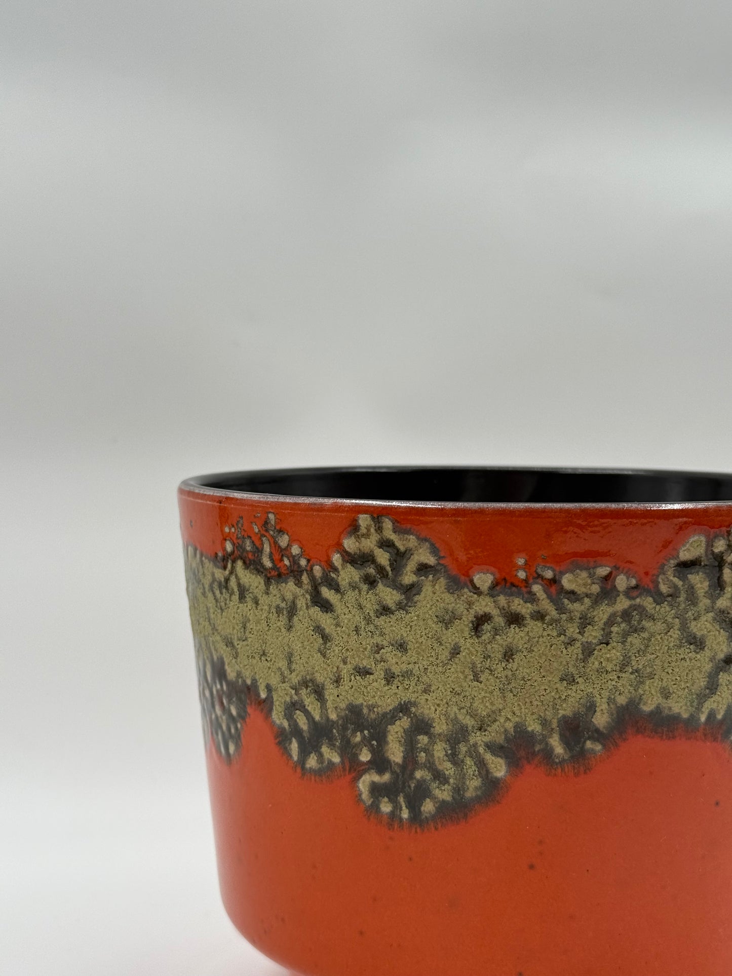 70s Lava Glaze Vase Burnt Orange