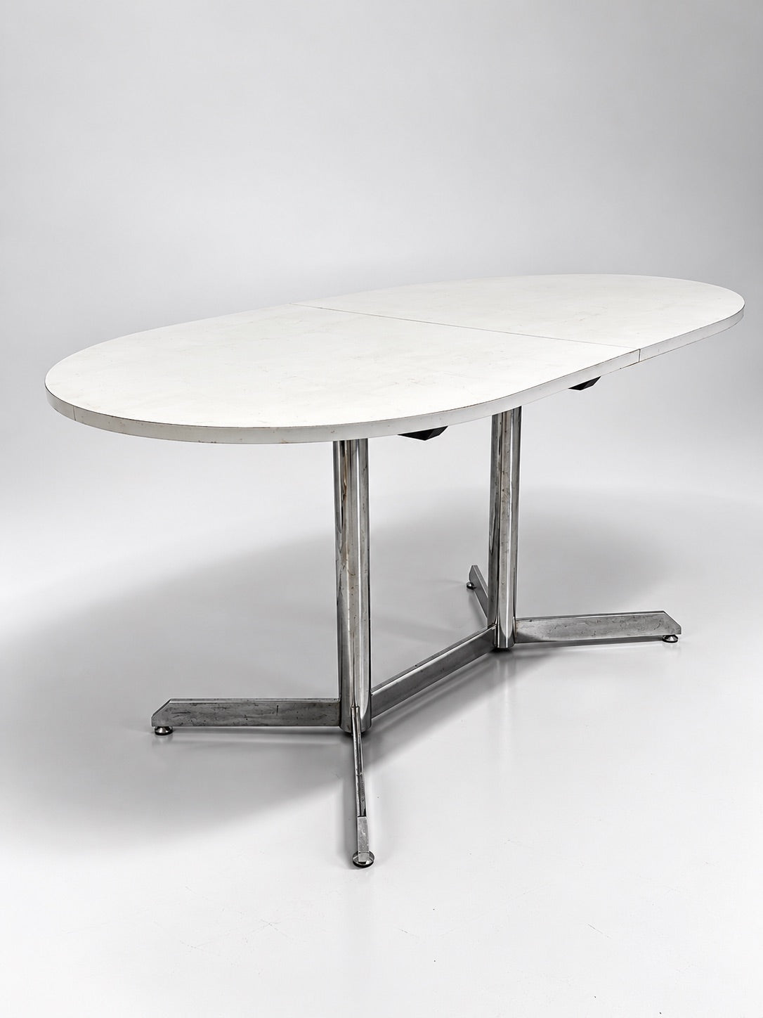 Extendable Oval Dining Table, 1970s