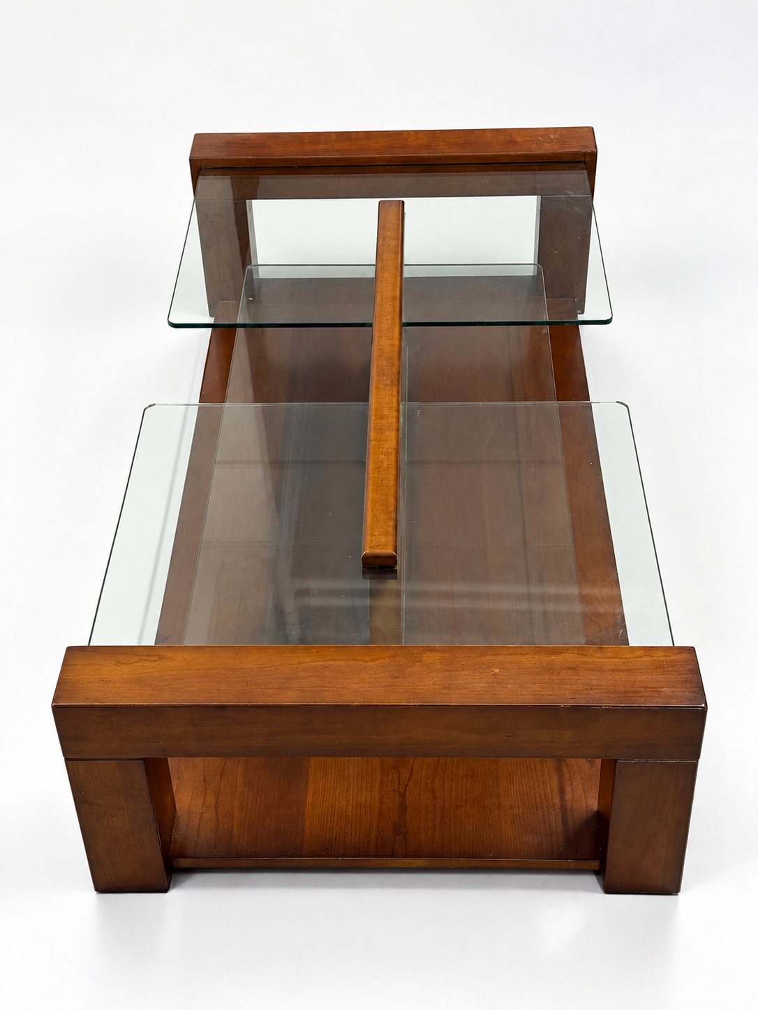 Wood & Glass Coffee Table, 1980s