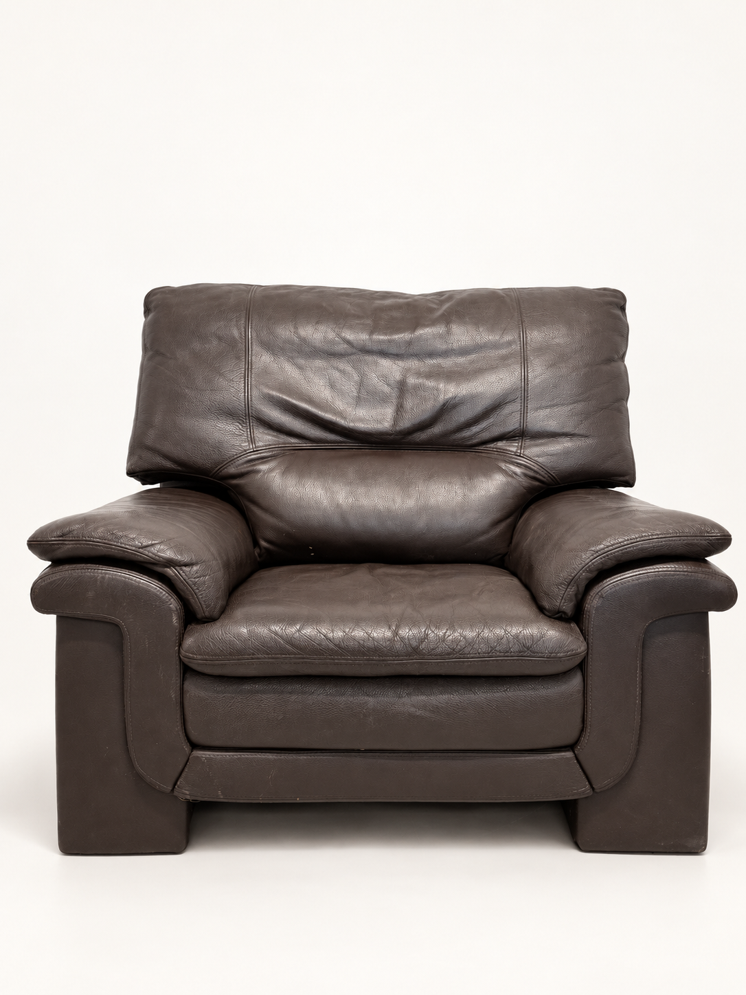 Brown Leather Club Armchair