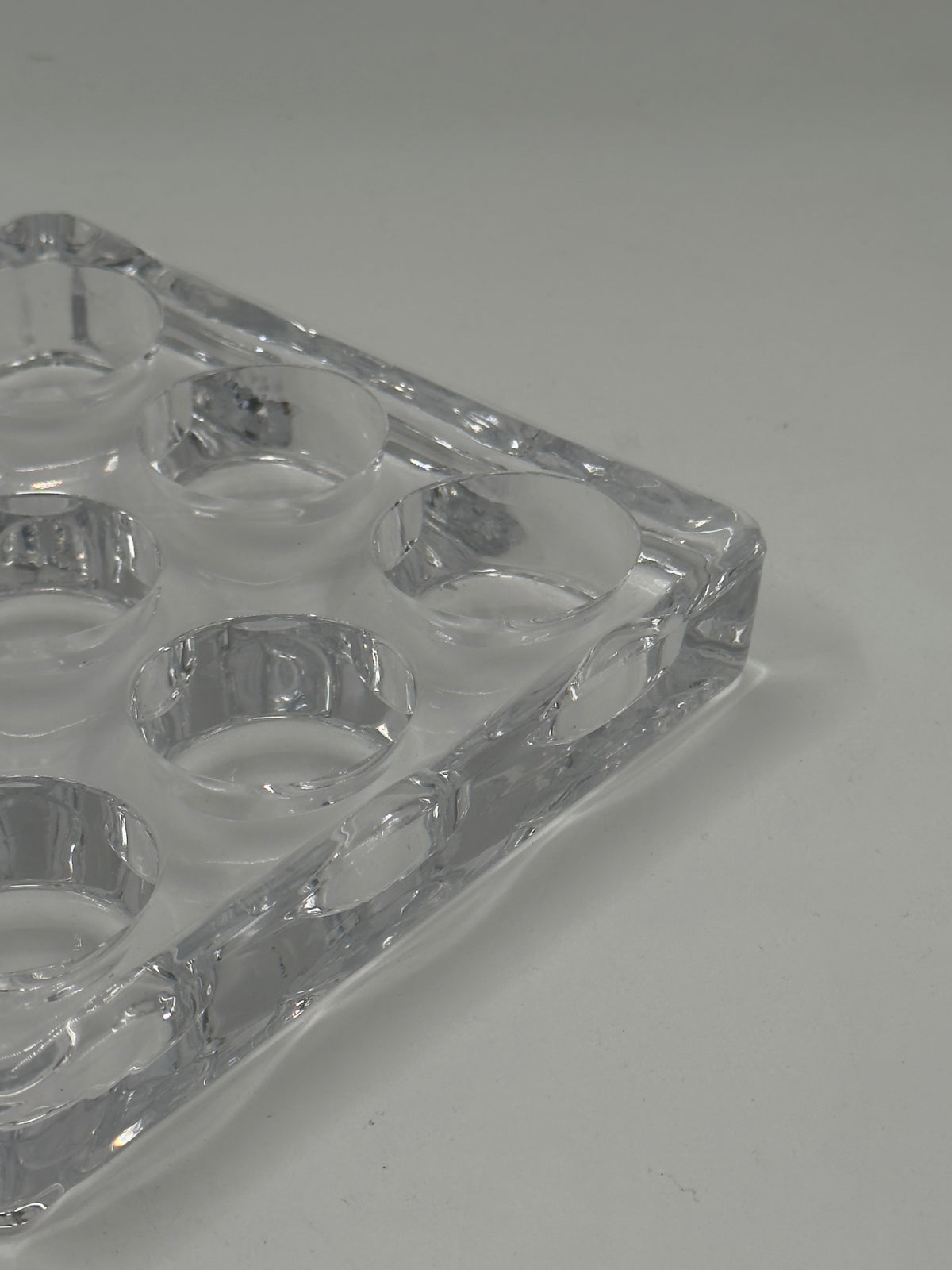 Vintage Pressed Glass 9-Section Serving Tray