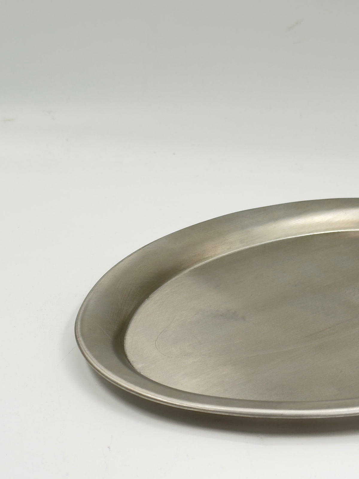 Vintage Stainless Steel Oval Serving Tray