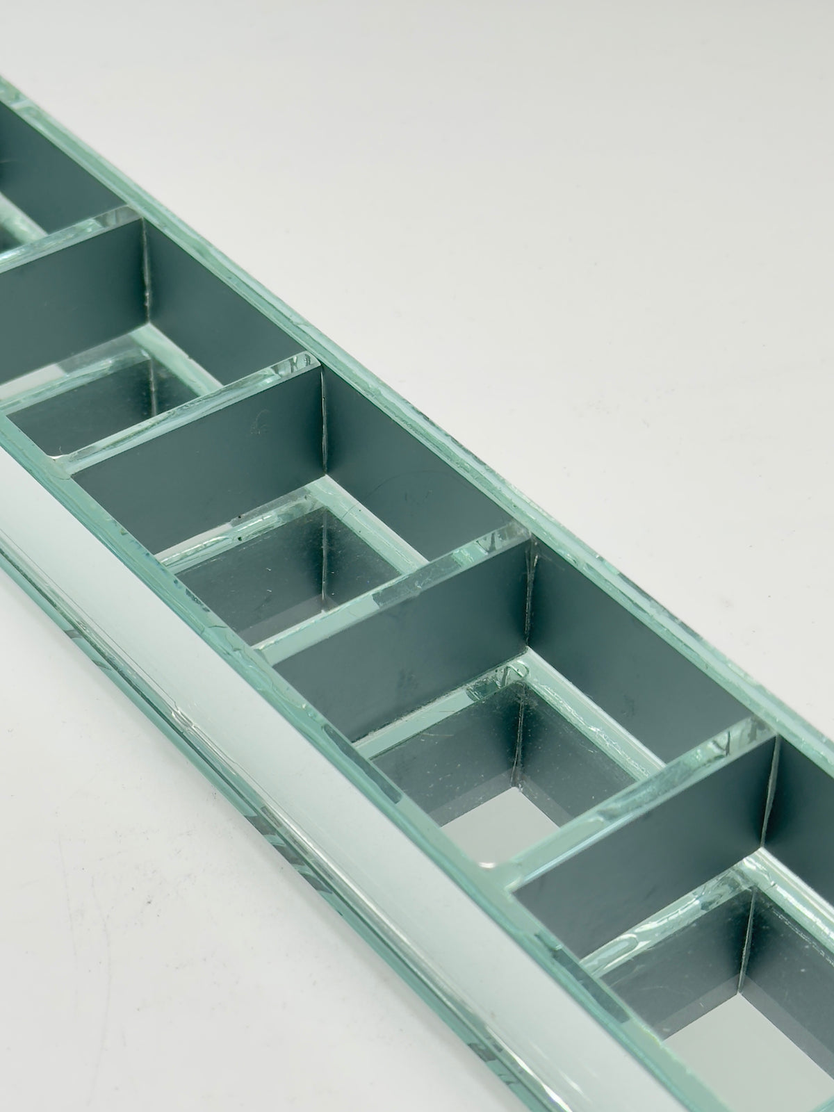 Vintage Mirrored Glass 5-Section Divided Tray