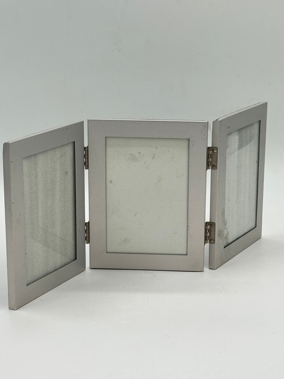 Brushed Aluminium Triptych Photo Frame