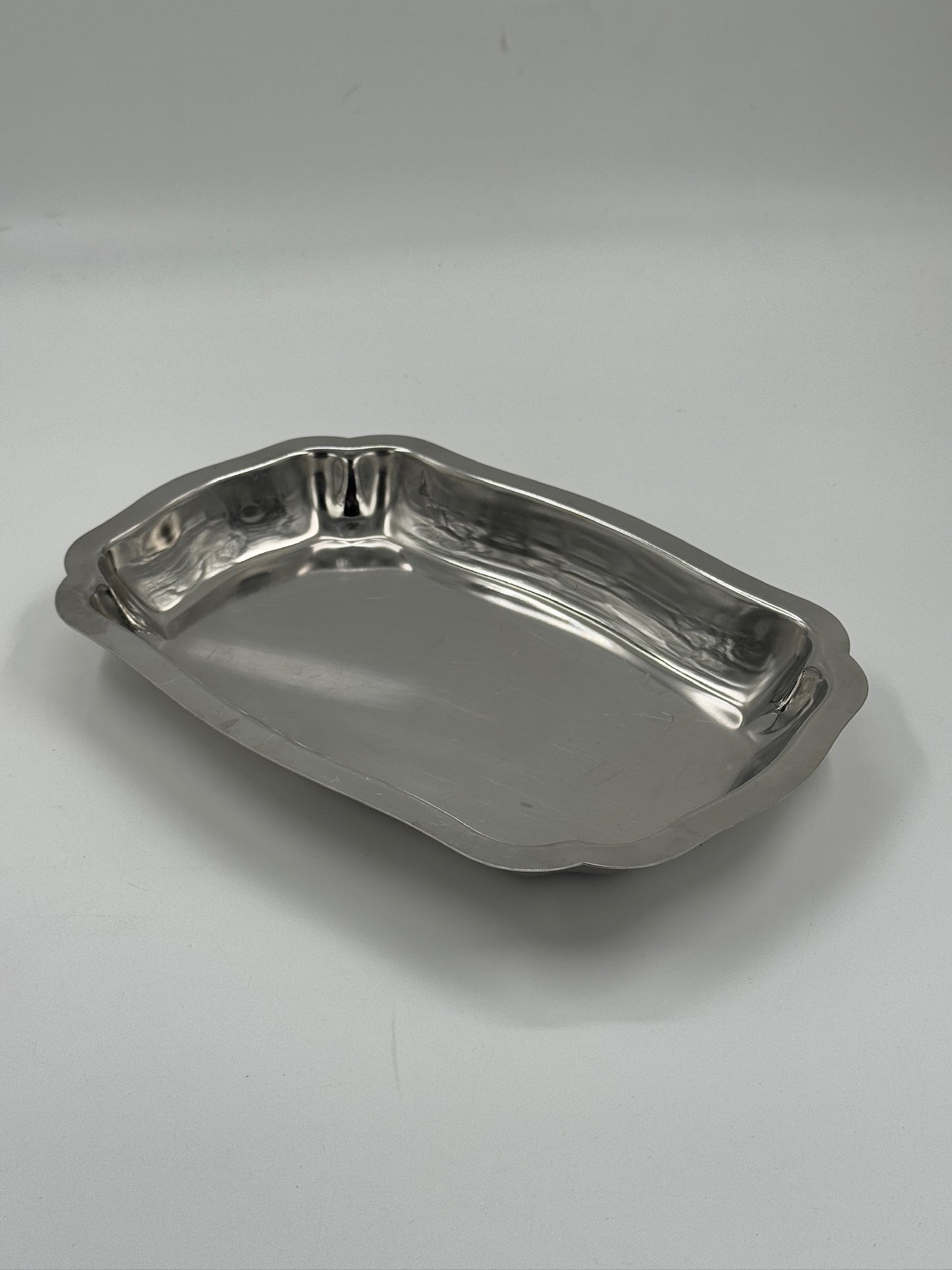 Vintage Stainless Steel Serving Tray